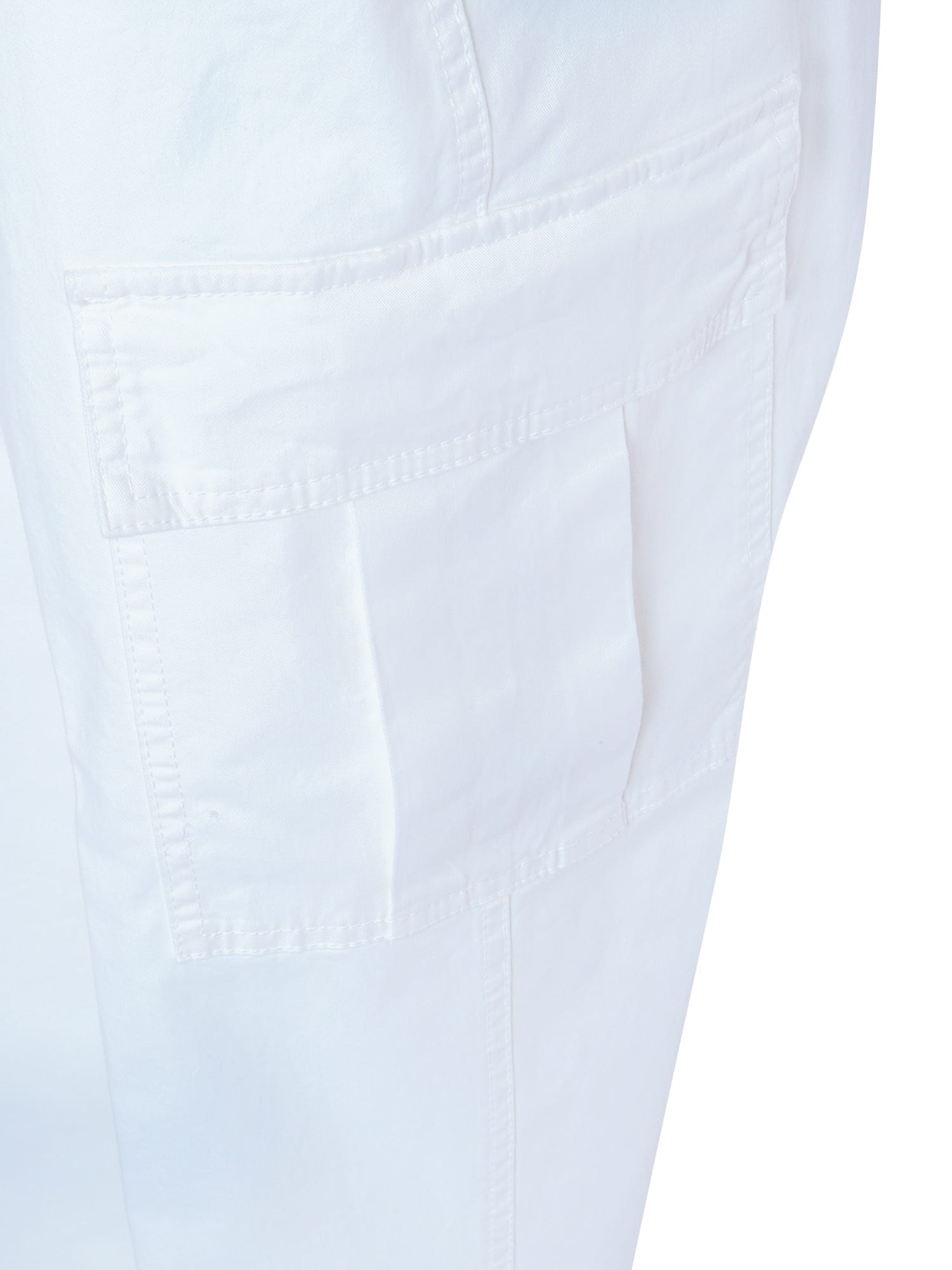Shop Peserico White Cargo Pants