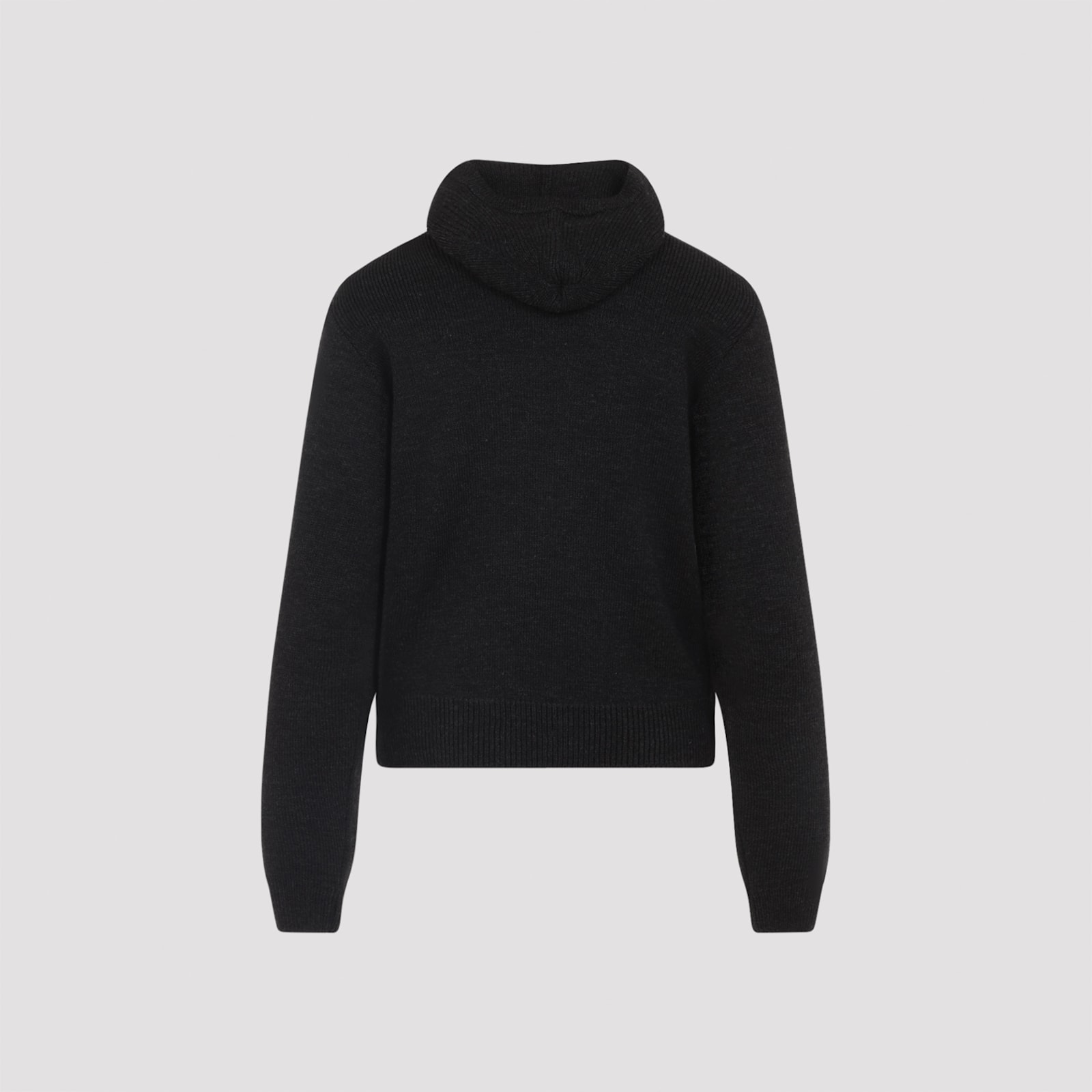 Lemaire Hooded Sweater Featuring Button Detail In Black