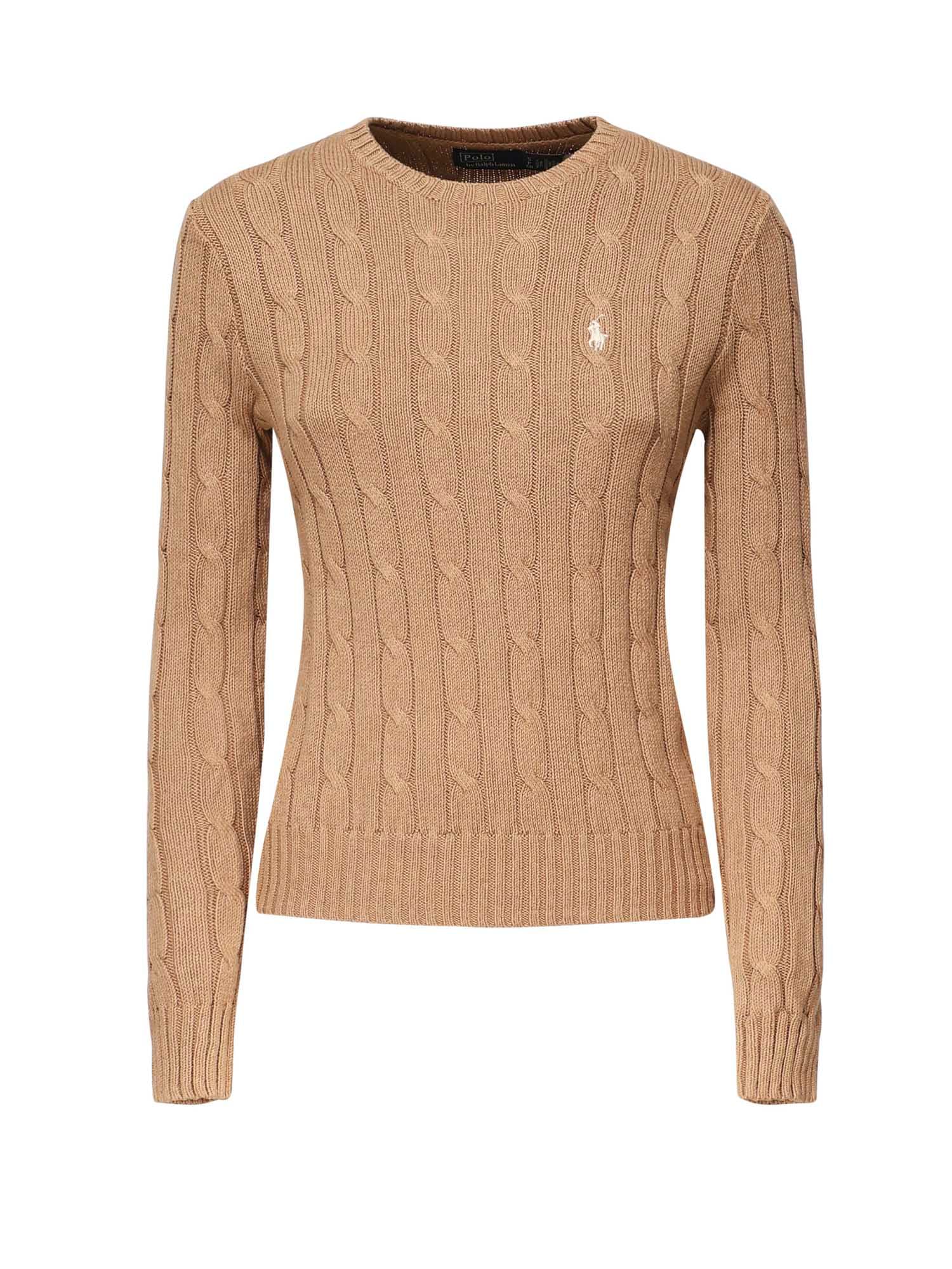 Polo Ralph Lauren Cotton Cable-knit Sweater In Sand