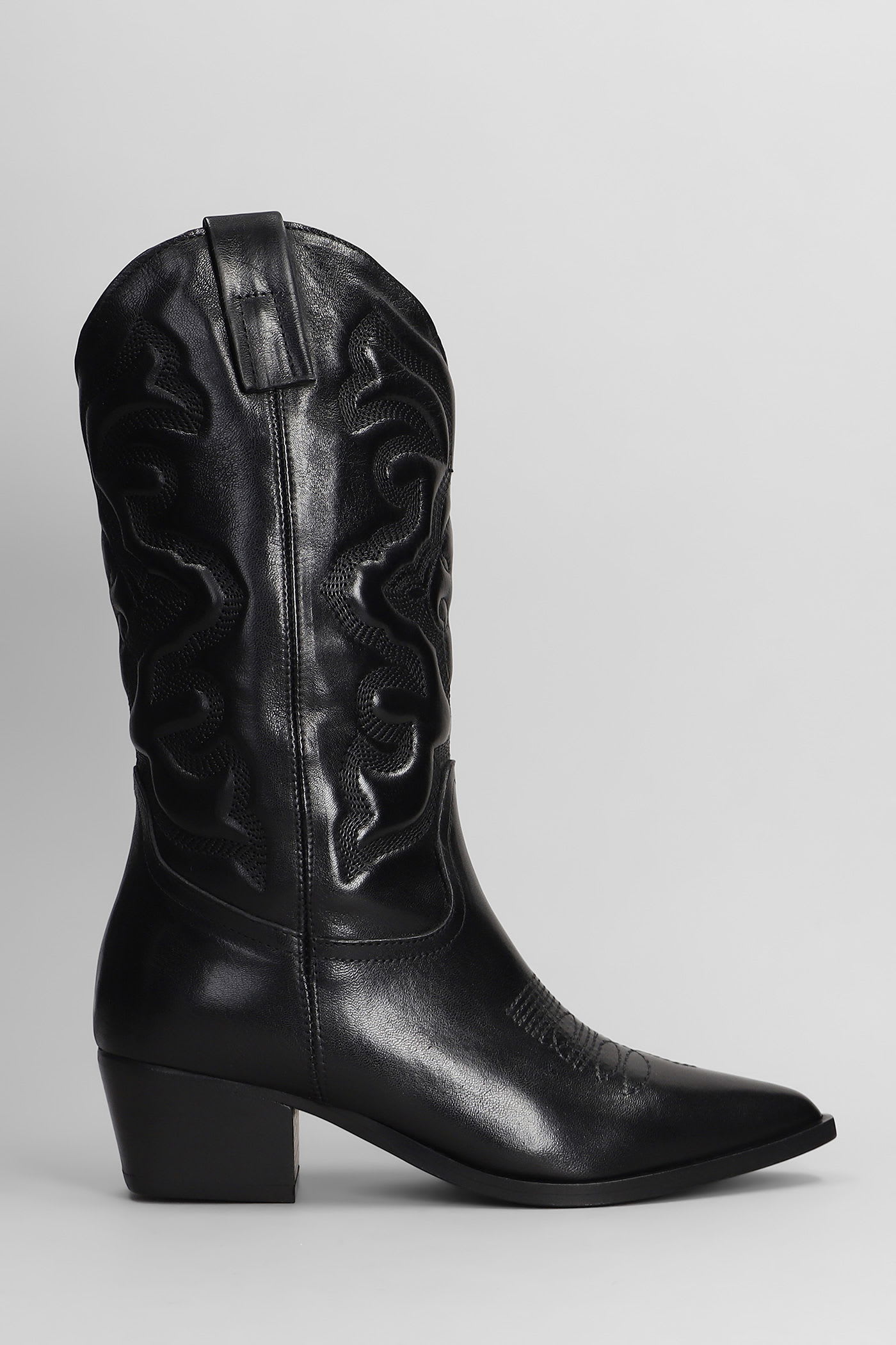 Texan Boots In Black Leather