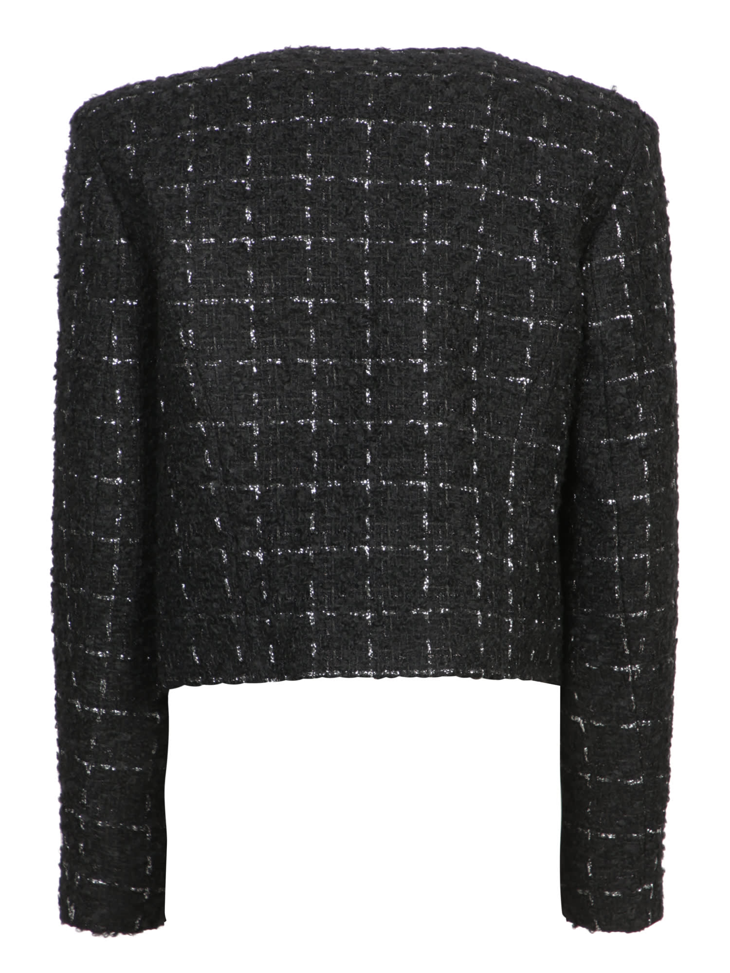 Shop Iro Black Cotton Tweed Jacket