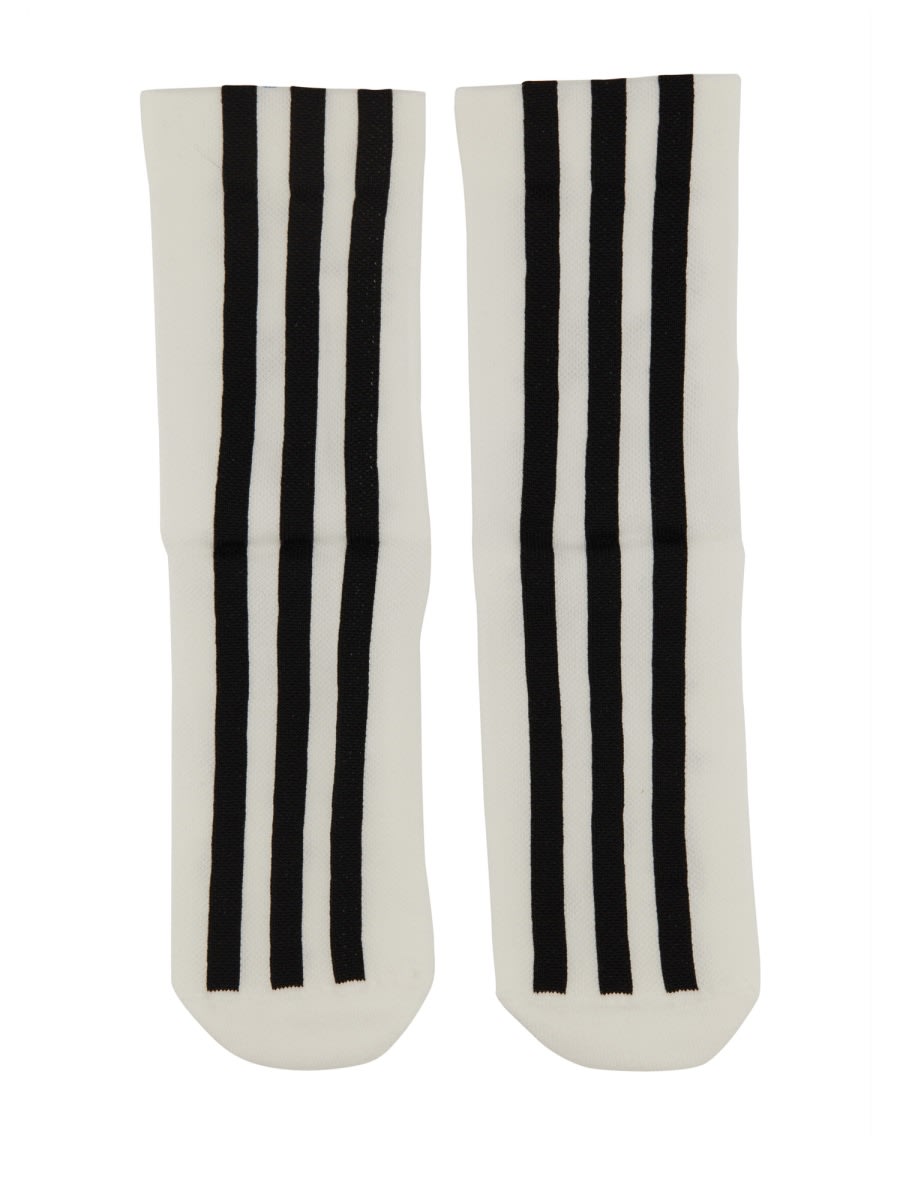 Y-3 Calzini Stripe In White