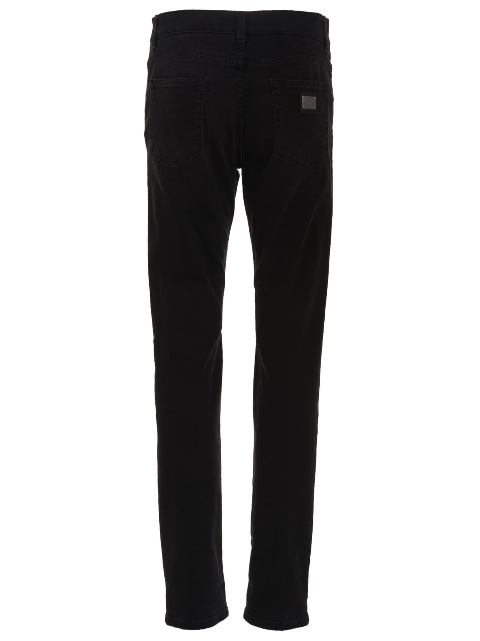 Shop Dolce & Gabbana Dg Essential Jeans In Black