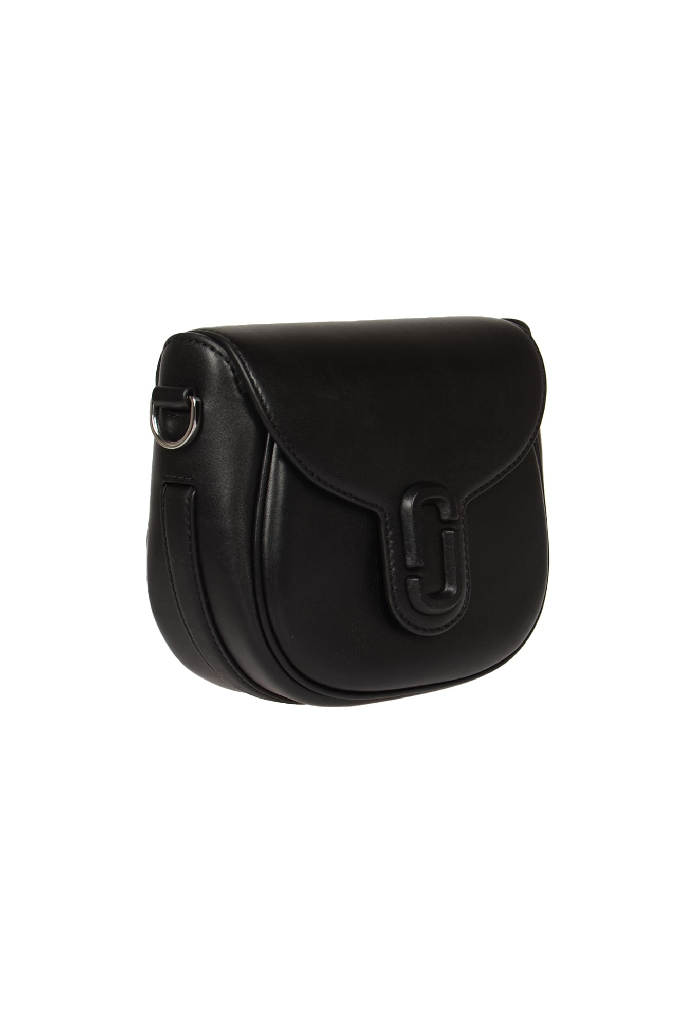 Shop Marc Jacobs Logo Strap Push-lock Shoulder Bag In Black