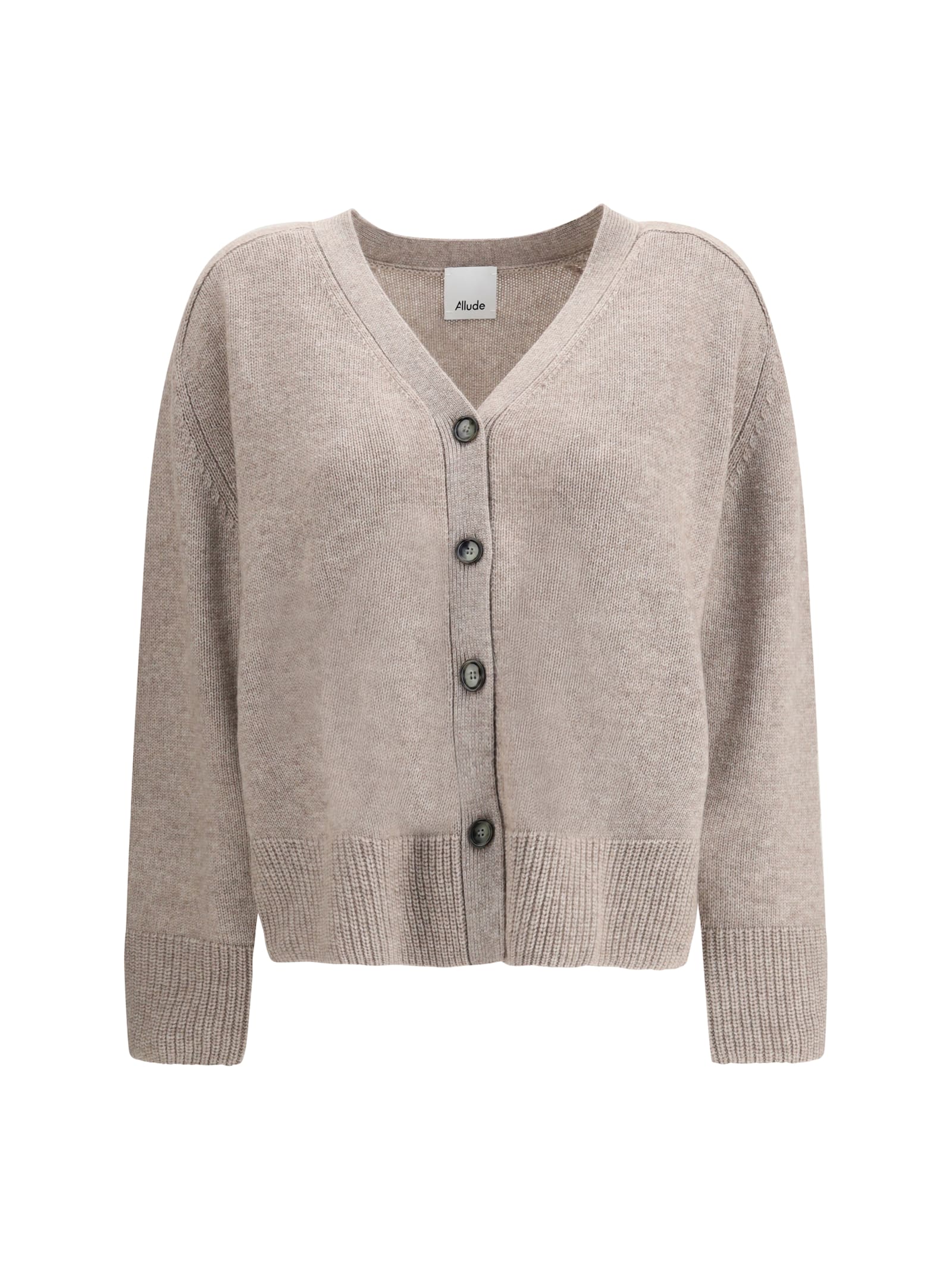 Allude V-neck Button-fastening Cardigan In Brown