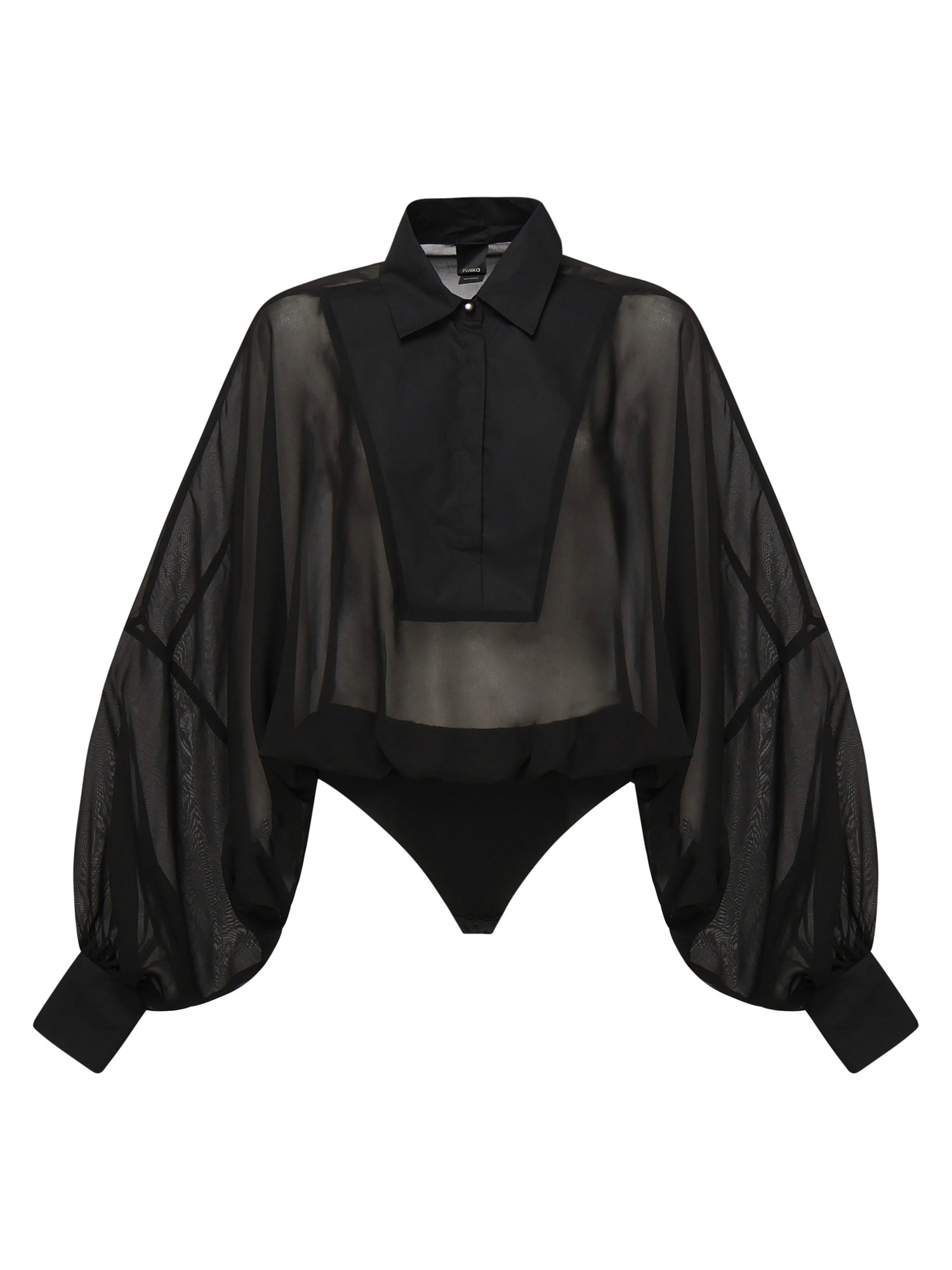 Chiffon And Poplin Bodysuit