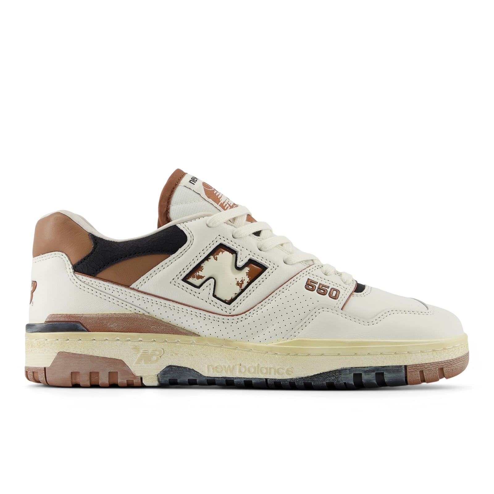 Shop New Balance 550 In Off White Brown