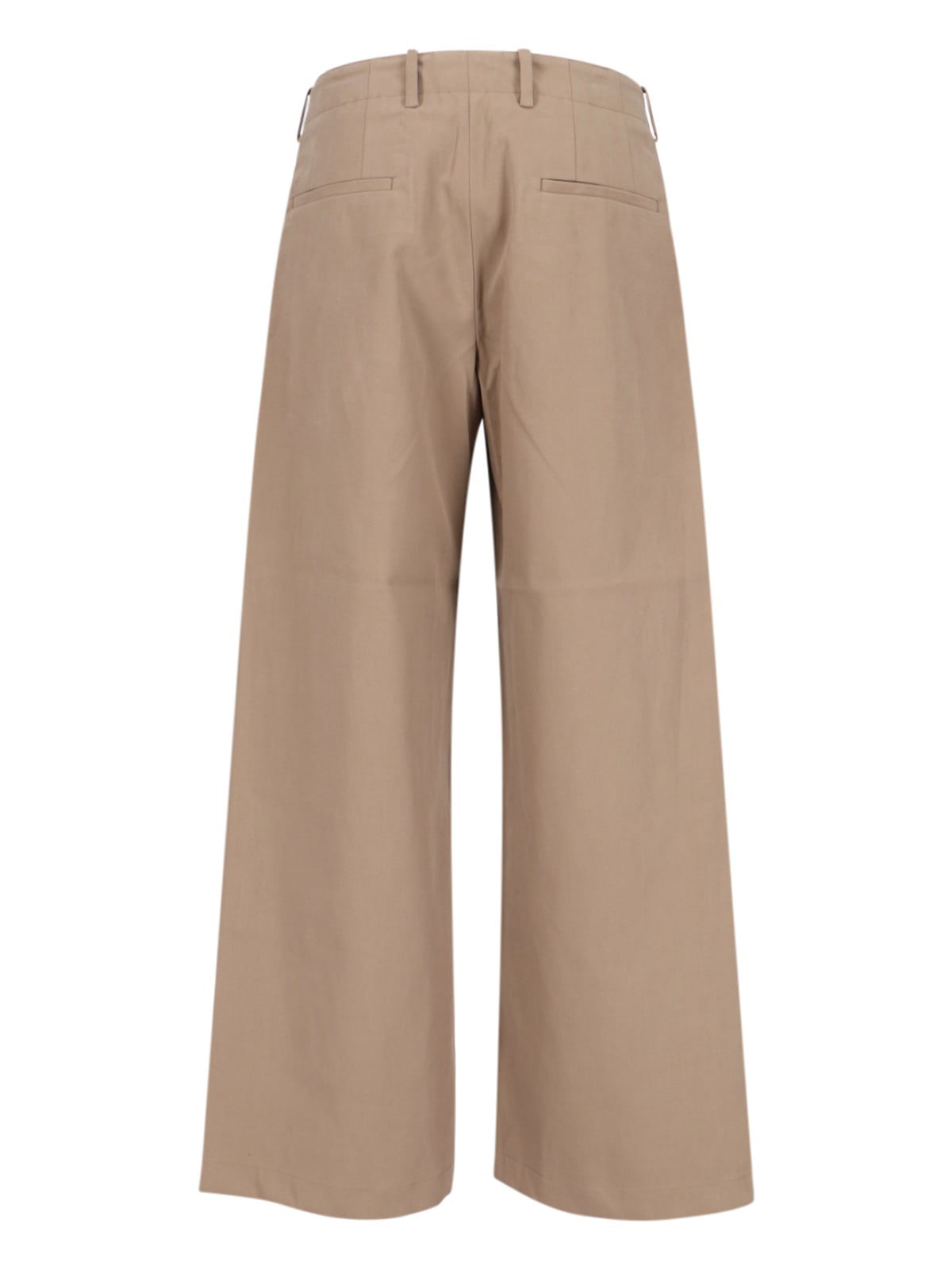 Our Legacy Bridge Chino Wide Leg Cotton Trousers In Neutral