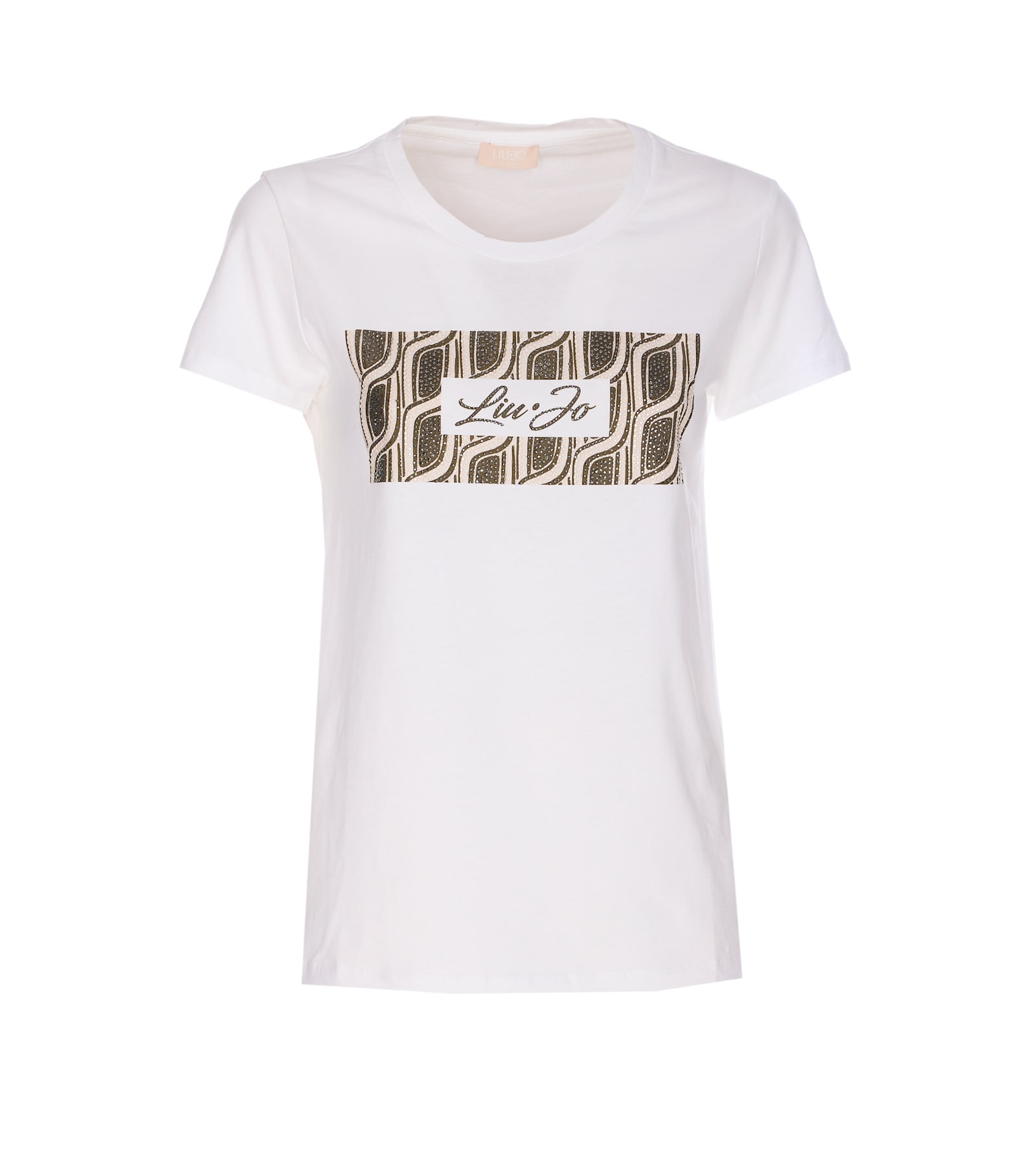 Liu •jo Strass Logo T-shirt