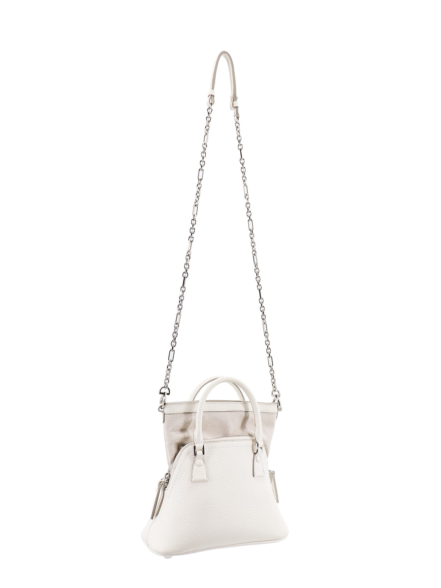 Shop Maison Margiela 5ac Classique Handbag In Bianco