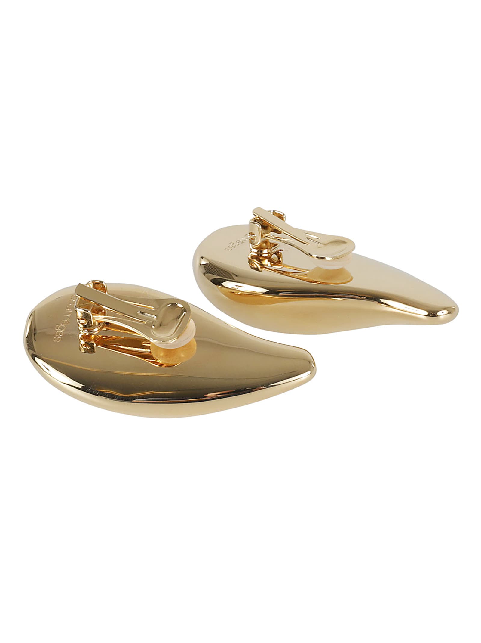 Shop Courrèges Drop Earrings In Light Gold