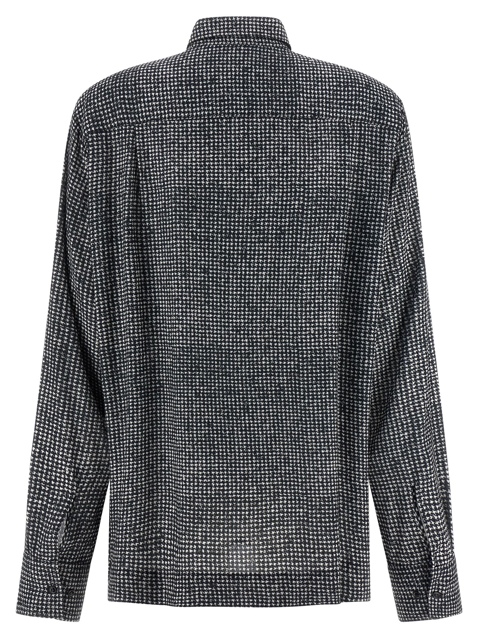 Ermanno Scervino Rhinestone Plastron Shirt Shirt And Blouse White/black In Multi