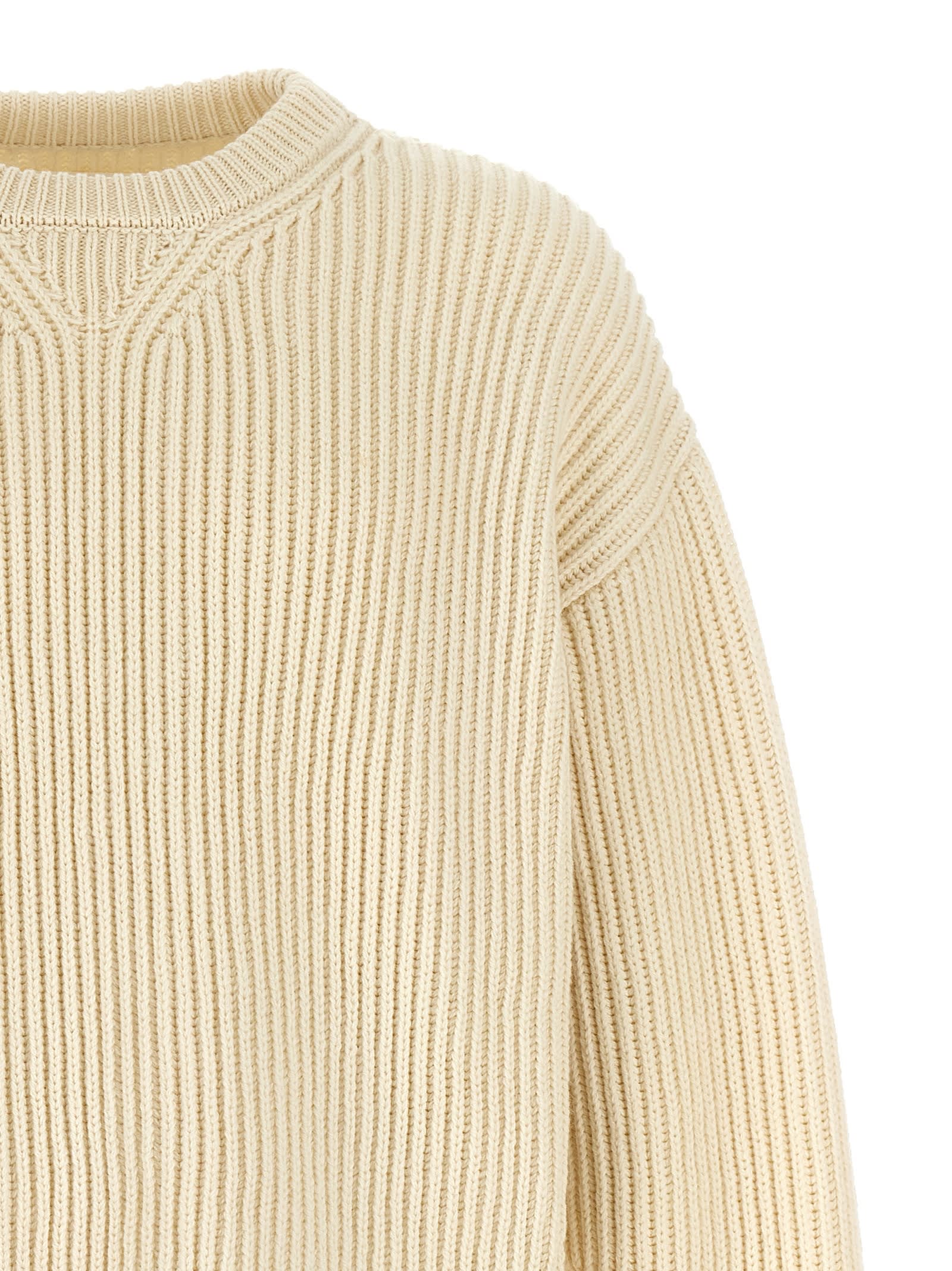 Shop Jil Sander Chunky Sweater In White