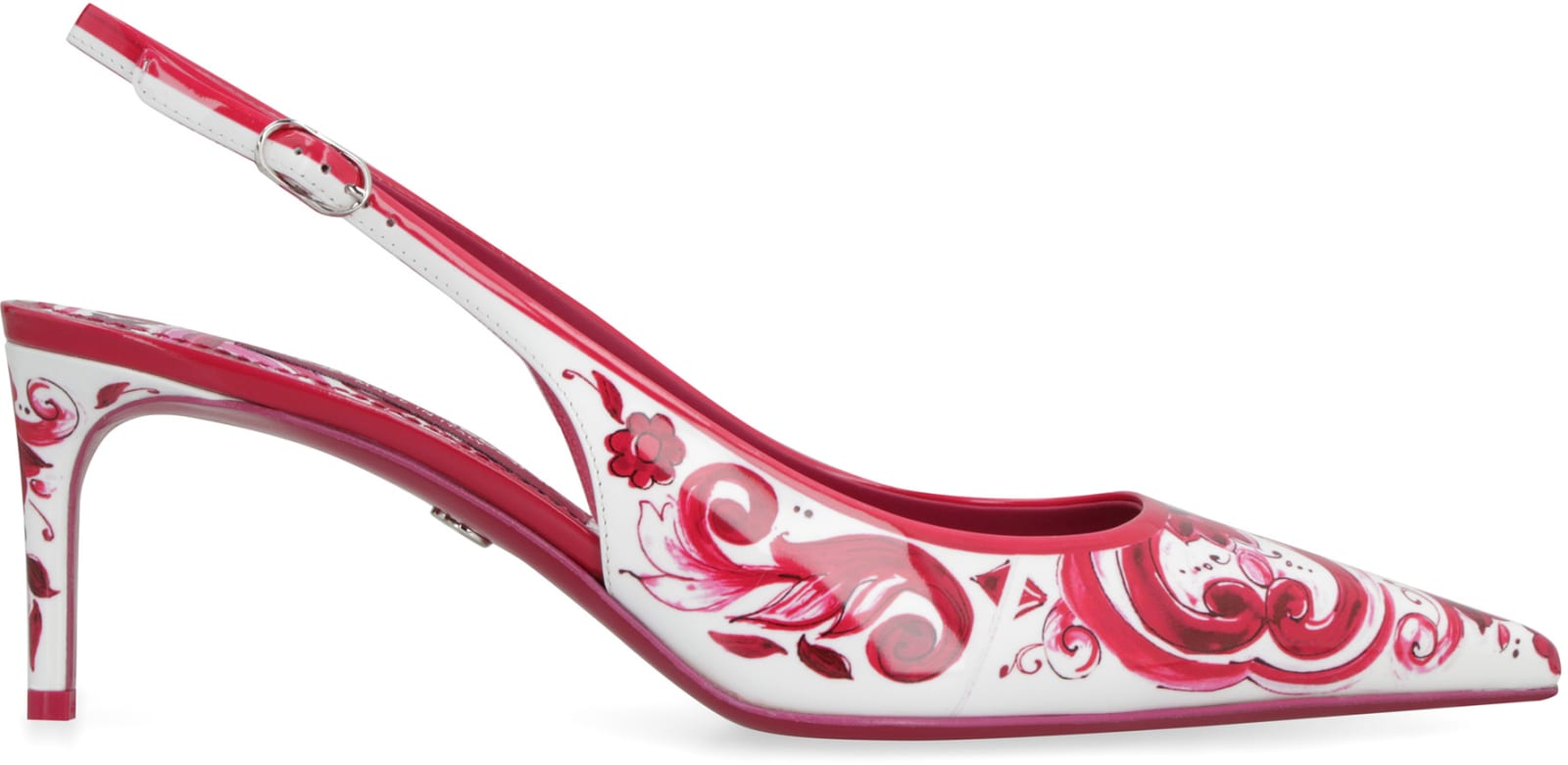 Shop Dolce & Gabbana Leather Slingback Pumps In Multicolor