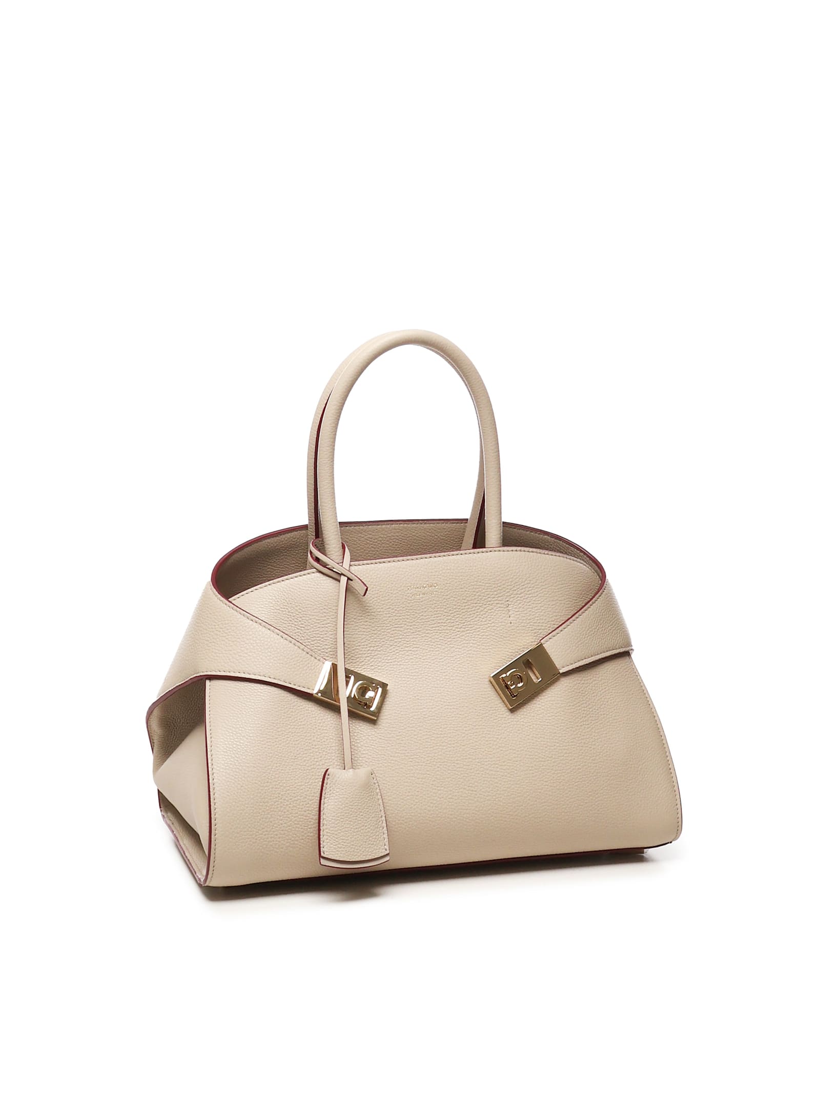 Ferragamo Hug Handbag (m) In Beige