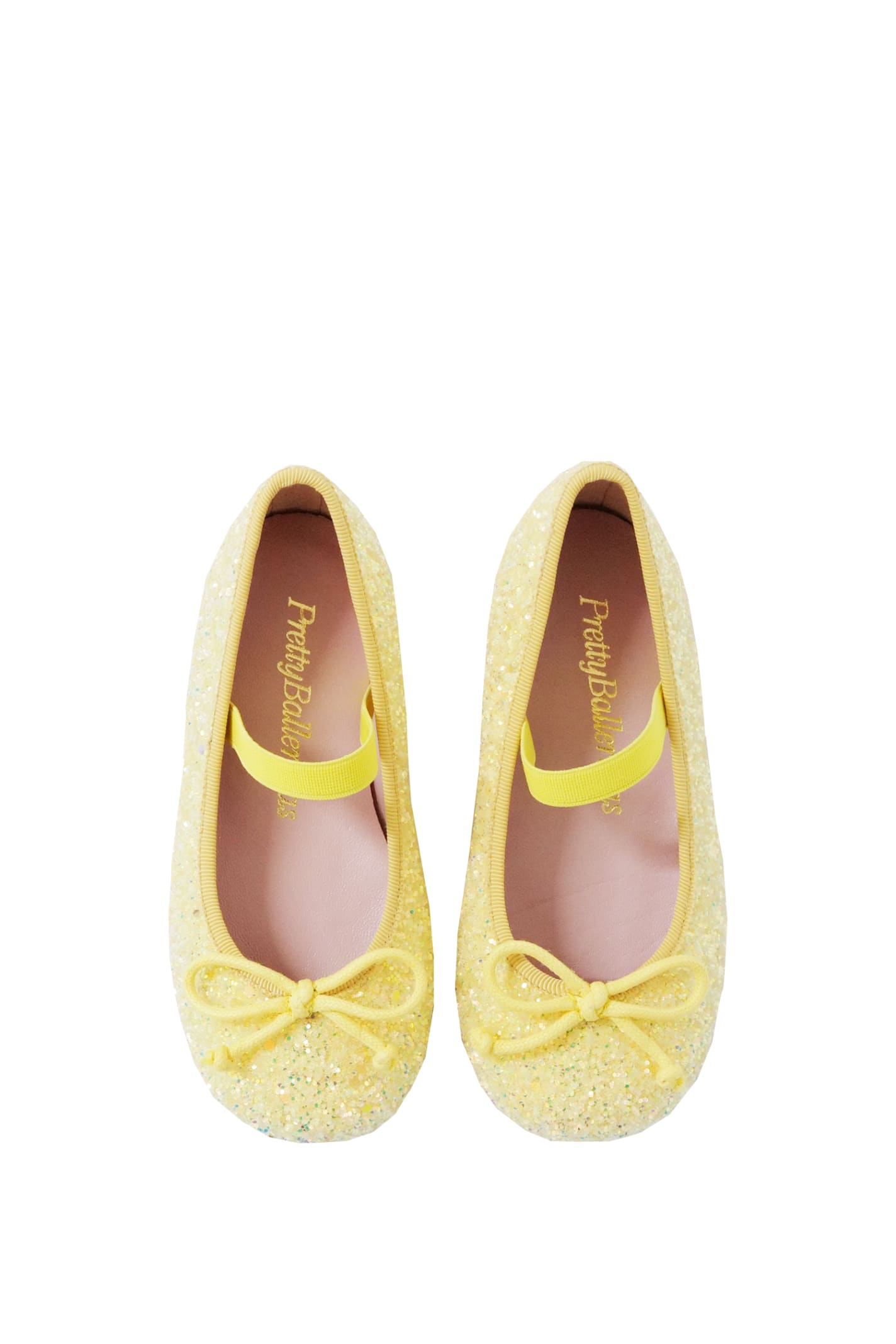 Shop Pretty Ballerinas Ballerina With Glitter In Yellow