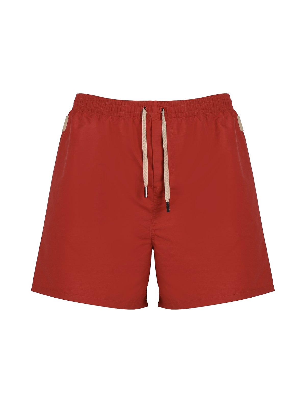 Jacquemus Drawstring Logo Patch Swim Shorts
