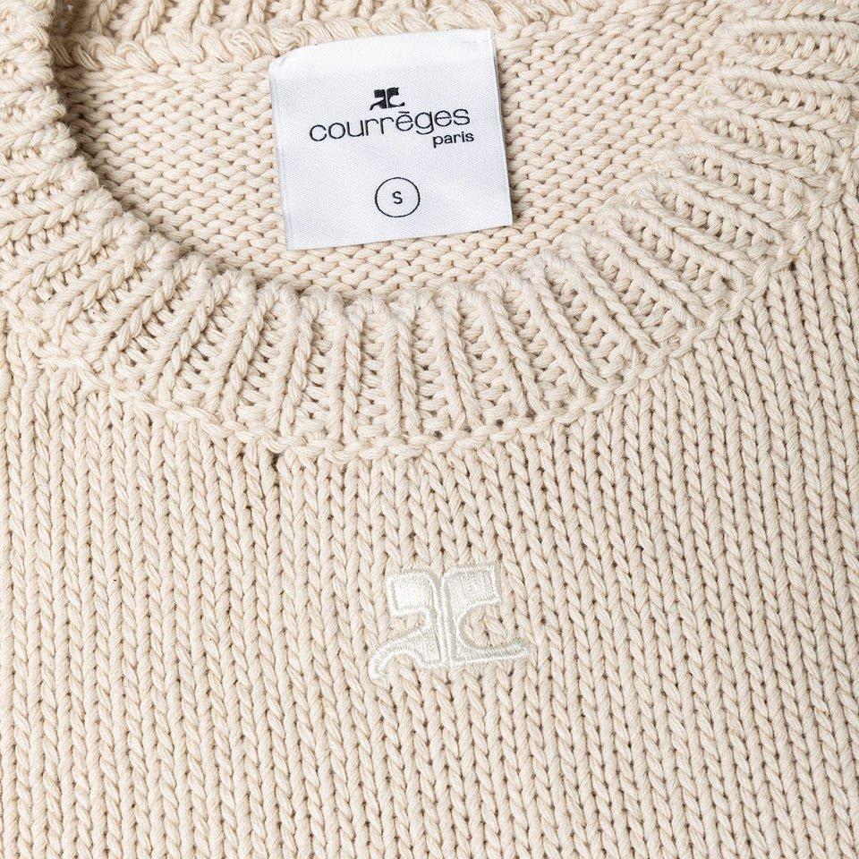 Shop Courrèges Open Side Knit Cropped Jumper