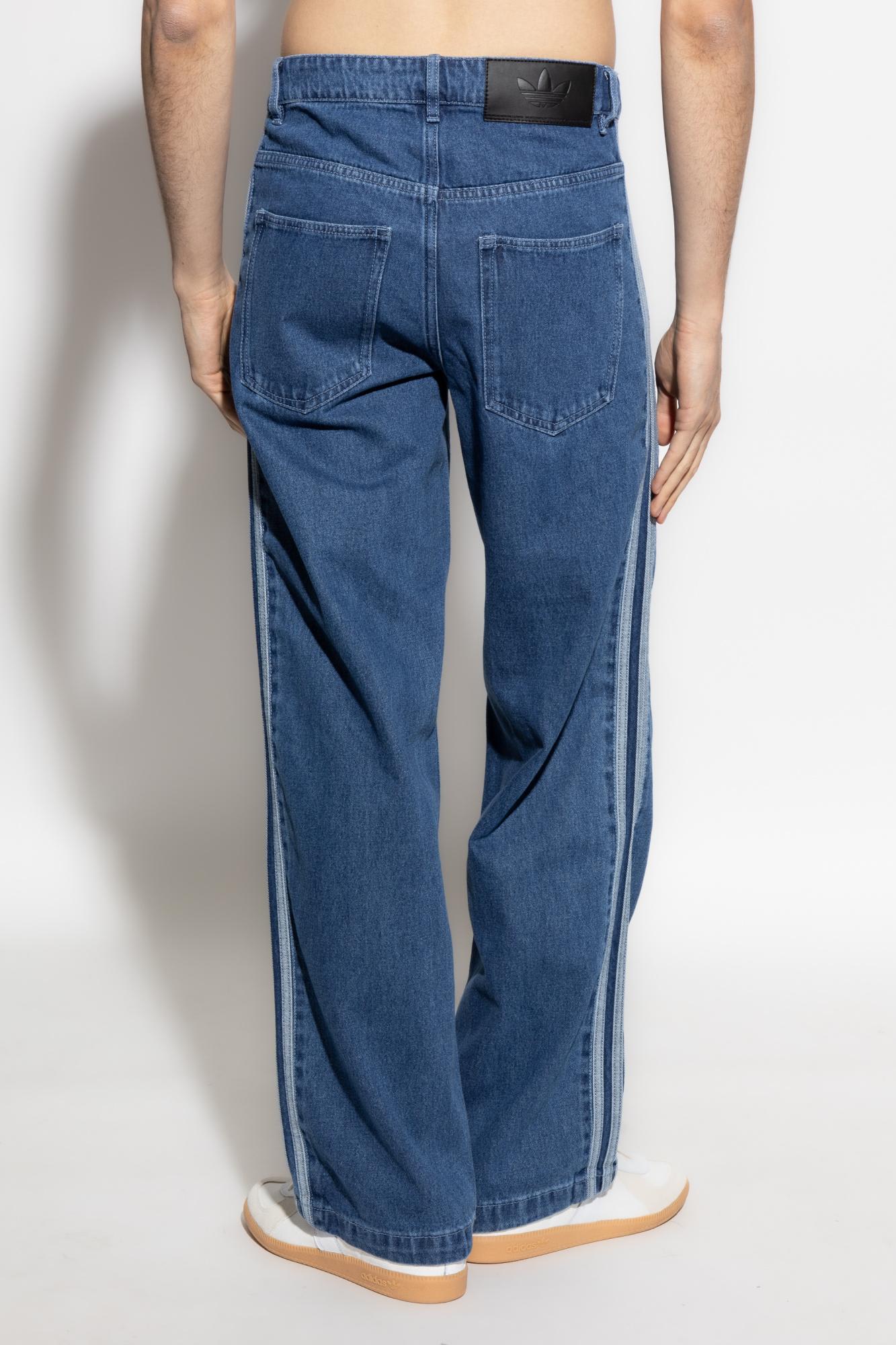 Adidas Originals Straight-leg Jeans In Blue