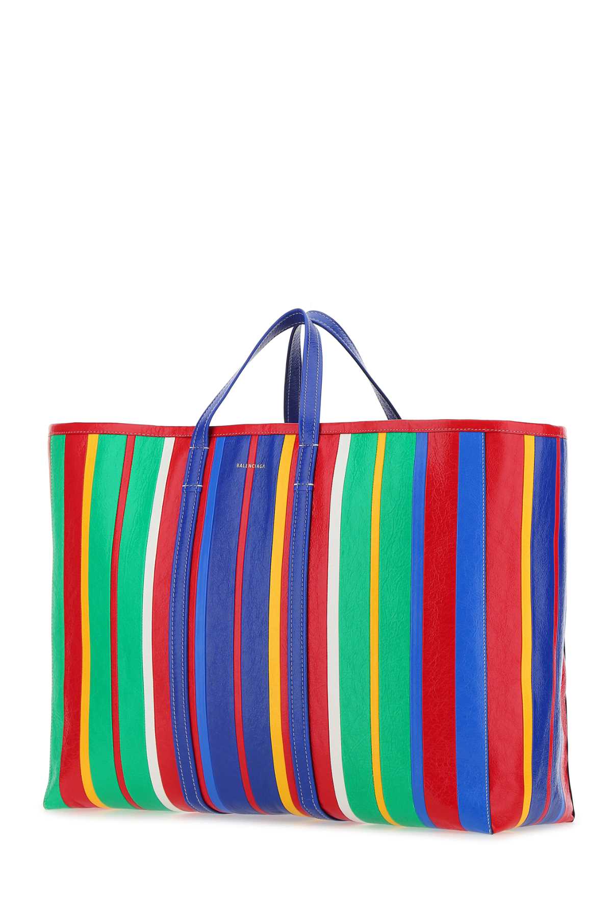 Shop Balenciaga Multicolor Leather Large Barber Shopping Bag In 4361