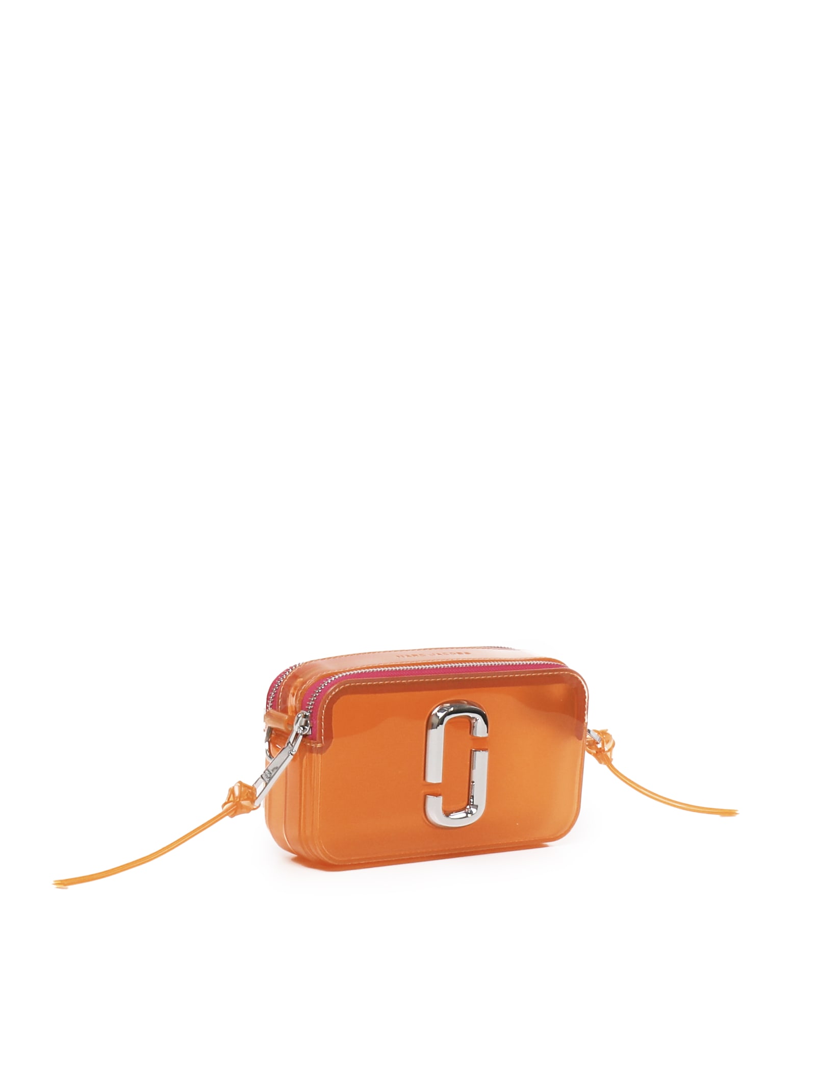 Shop Marc Jacobs Shoulder Bag Jelly Snapshot In Tangerine