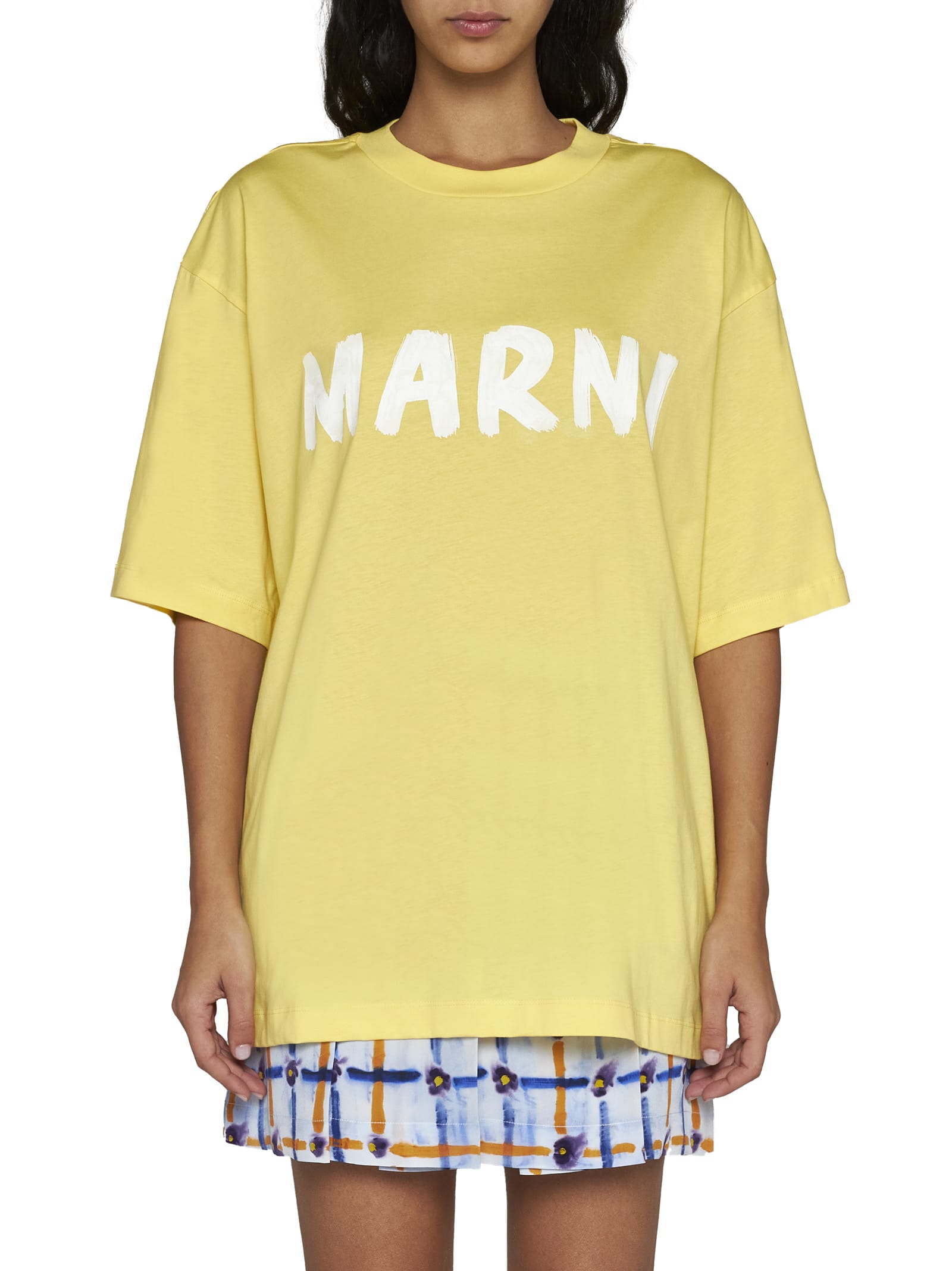 Shop Marni T-shirt In Lemmon