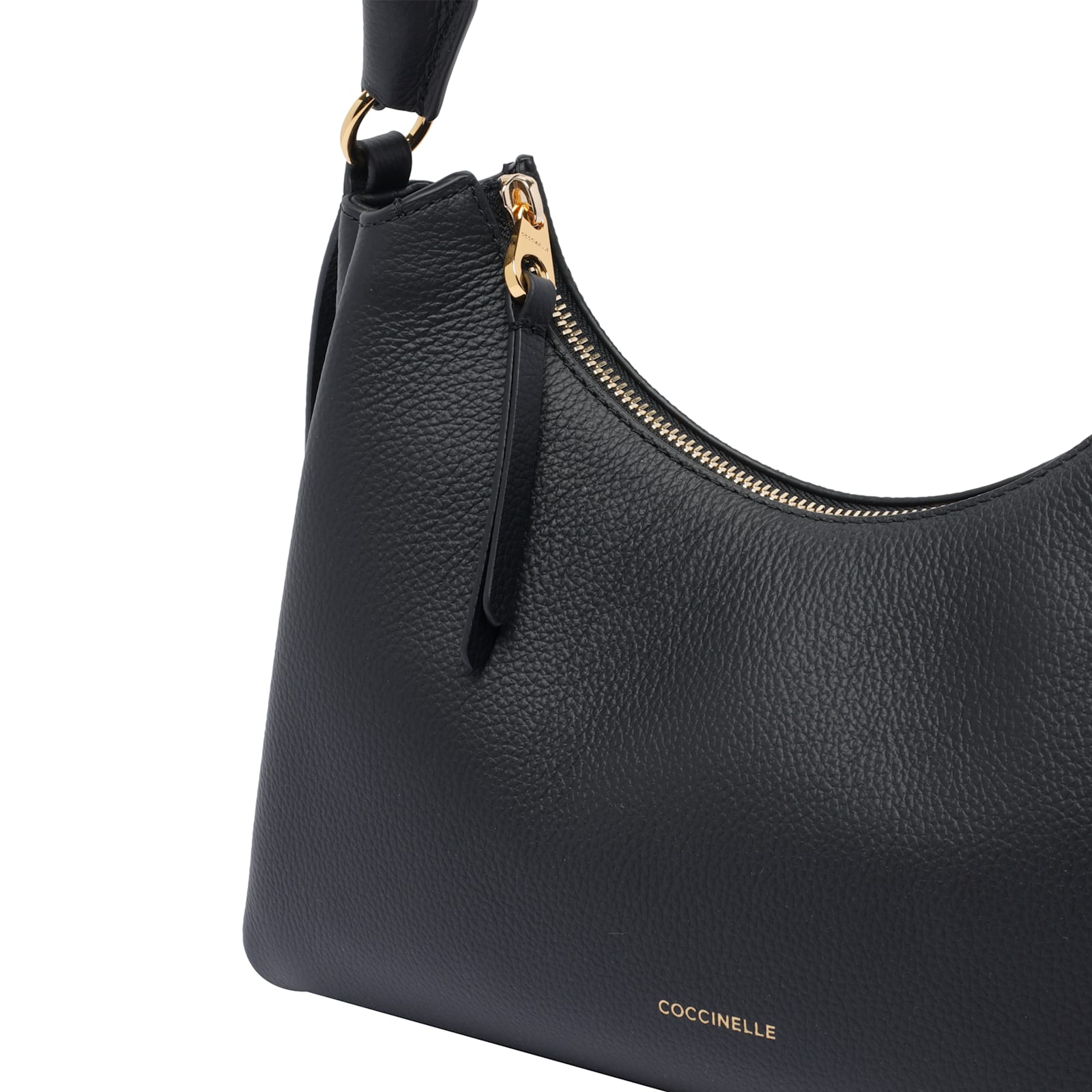 Coccinelle Small Boheme Braided-handle Shoulder Bag In Black