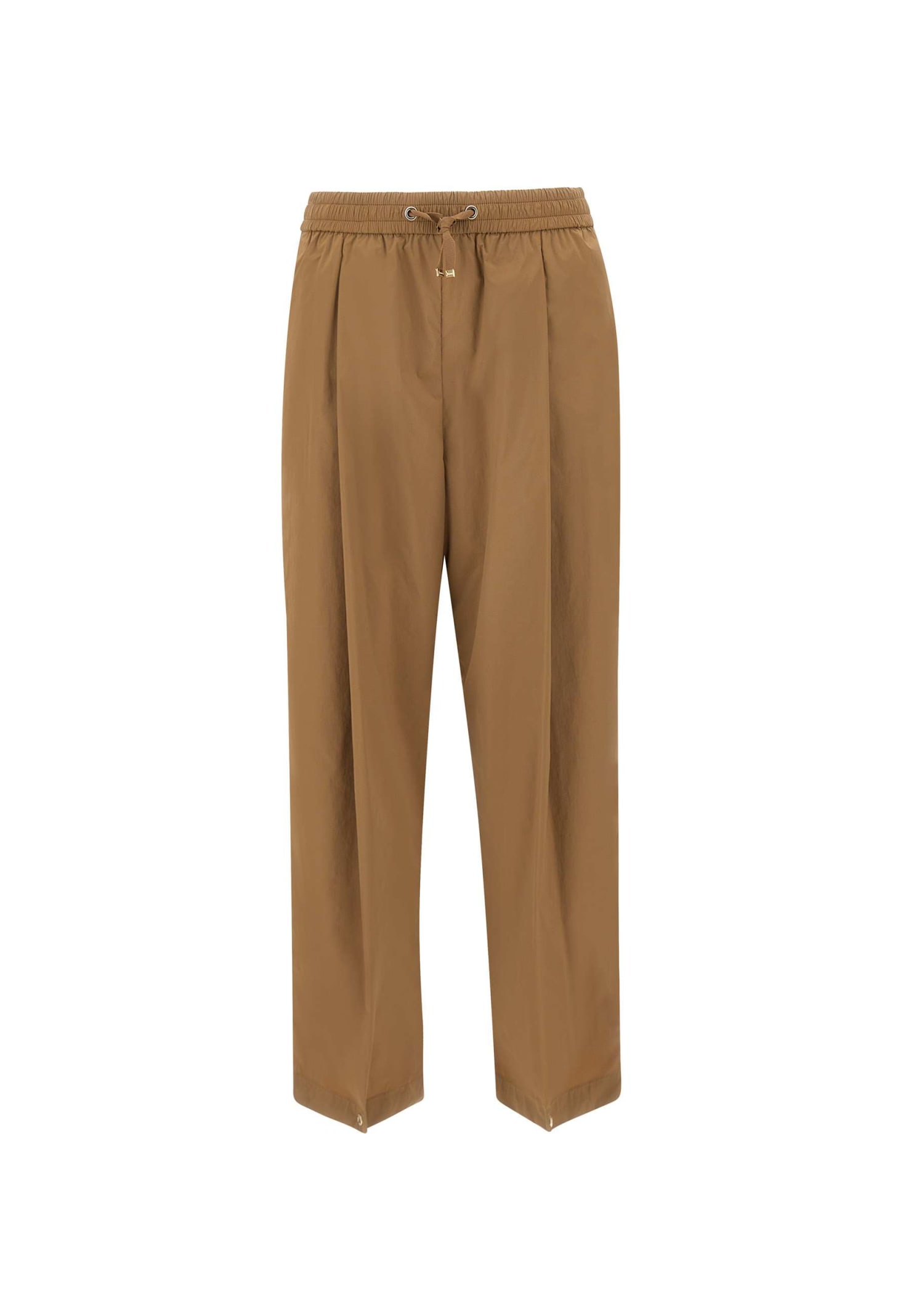 Herno Stretch Nylon Trousers In Brown
