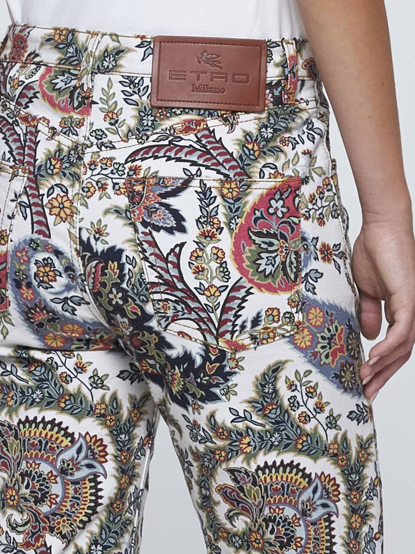 Shop Etro Jeans In Stampa F.do Bejge