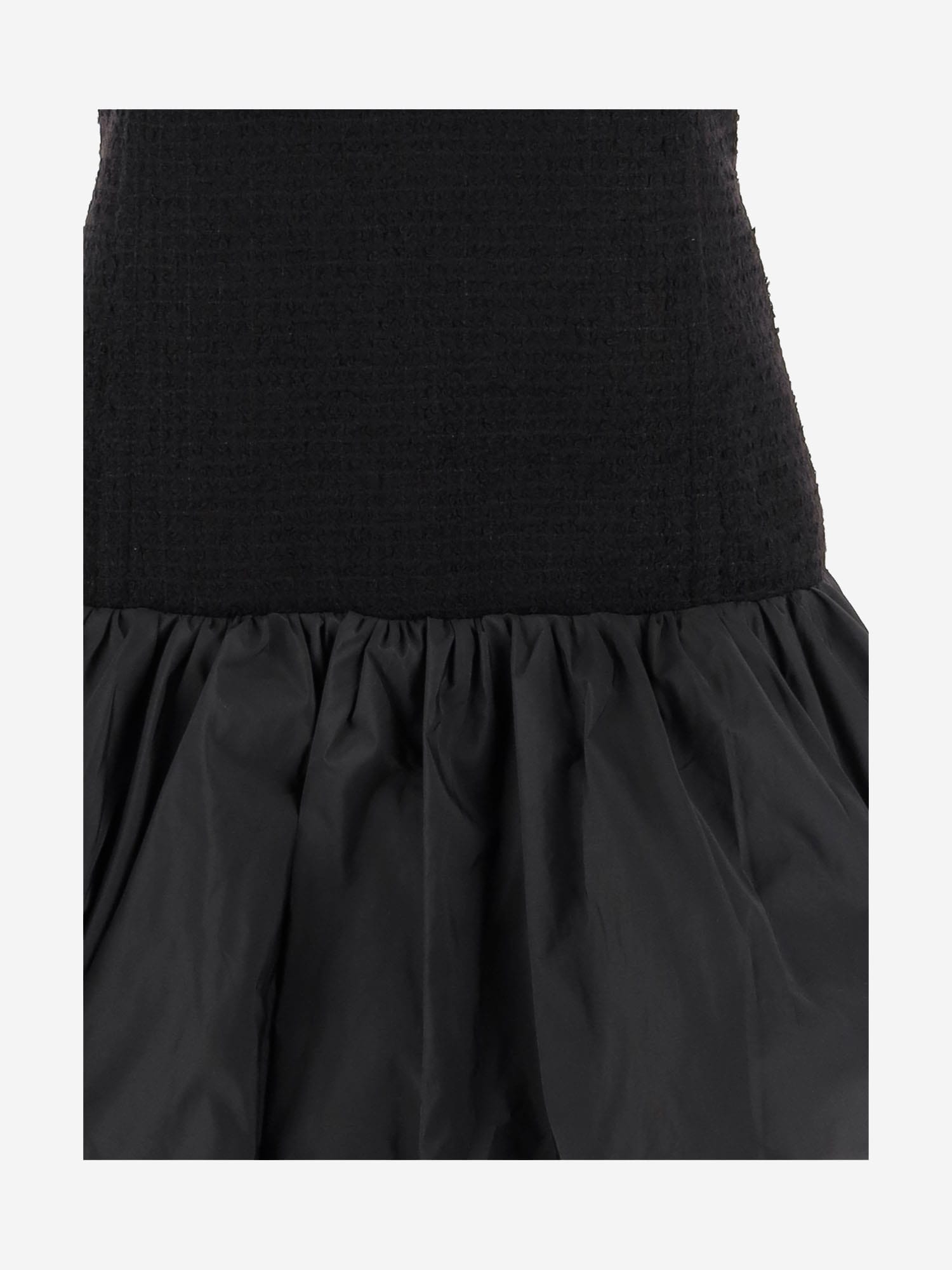 Patou Wool Blend Dress With Ruffles In Black