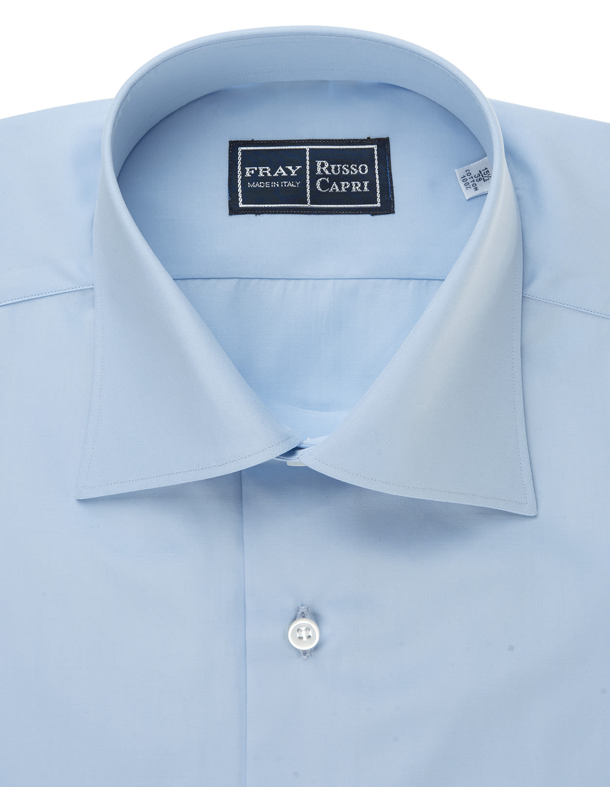Shop Fray Regular Fit Shirt In Light Blue Popeline