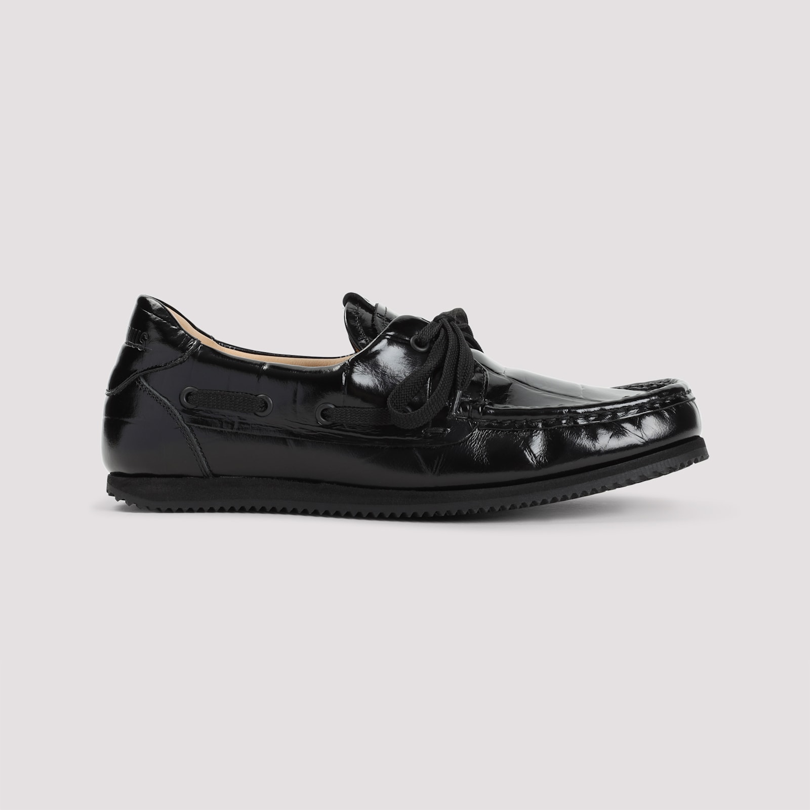 Jacquemus Les Batto Leather Loafers In Black