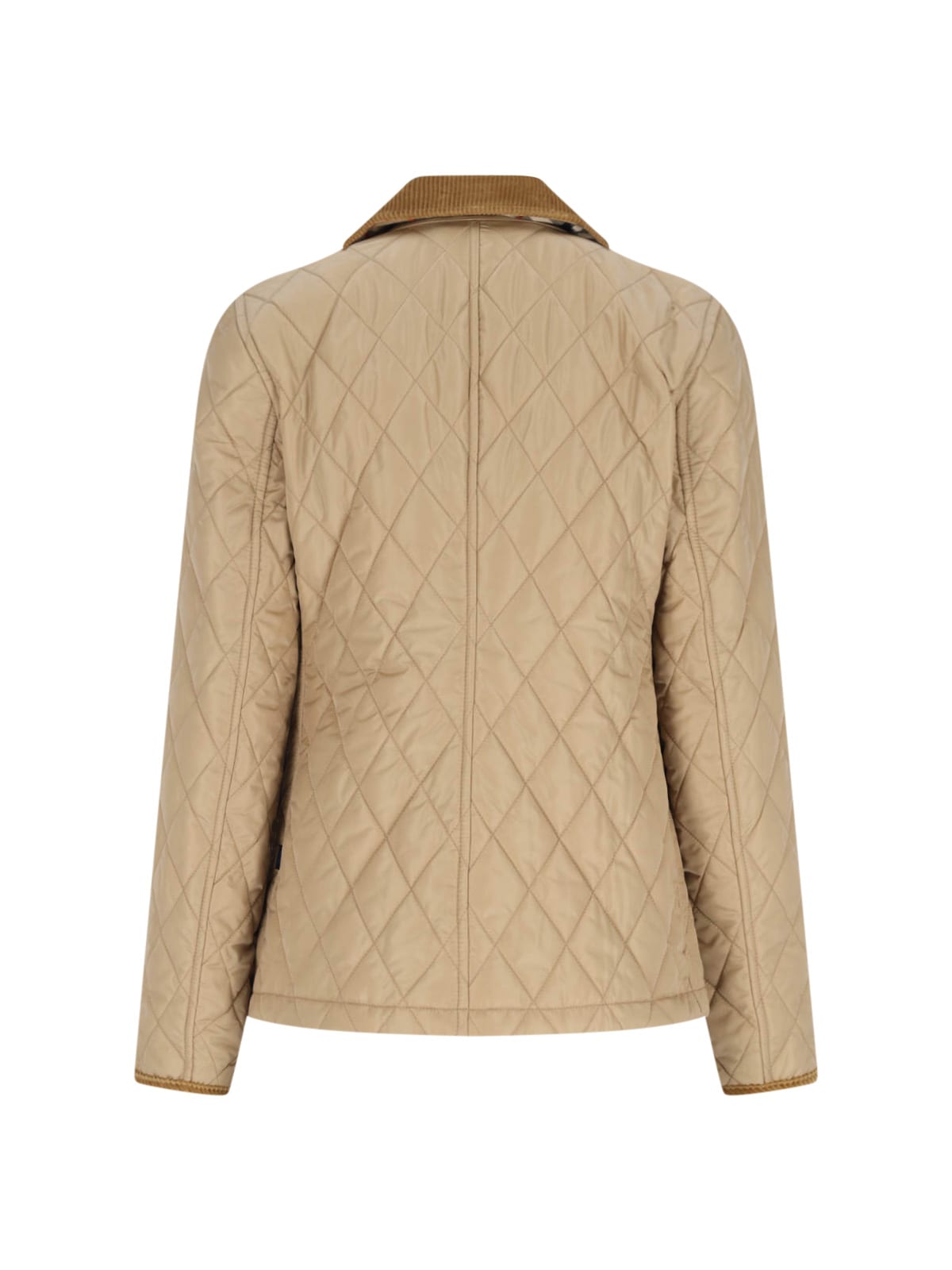 Burberry Cropped Quilted Nylon Jacket In Multi