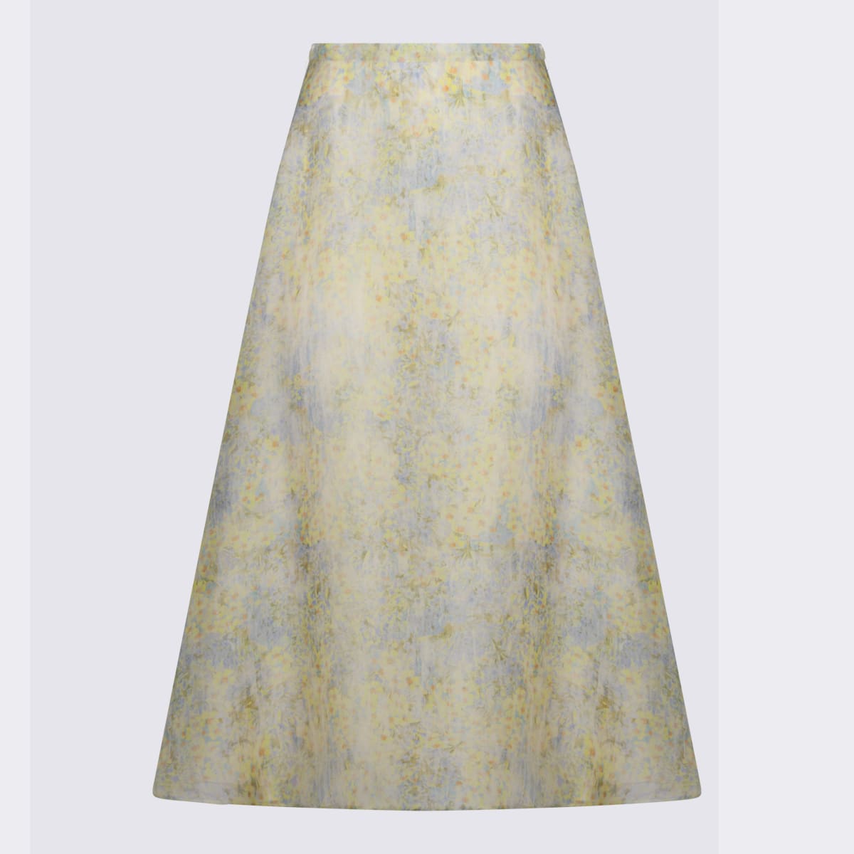 Alberta Ferretti Yellow Silk Skirt