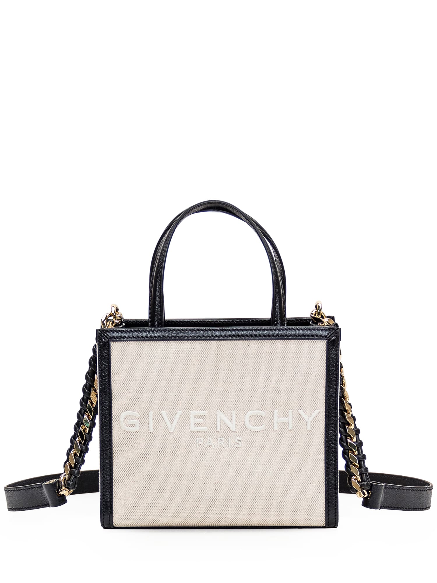 Shop Givenchy G-tote Mini Bag In Natural Beige