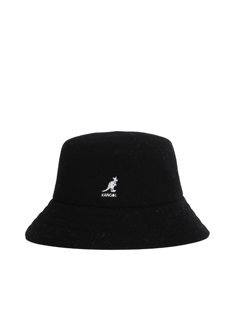 Kangol Lahinch Wool Blend Bucket Hat In Black