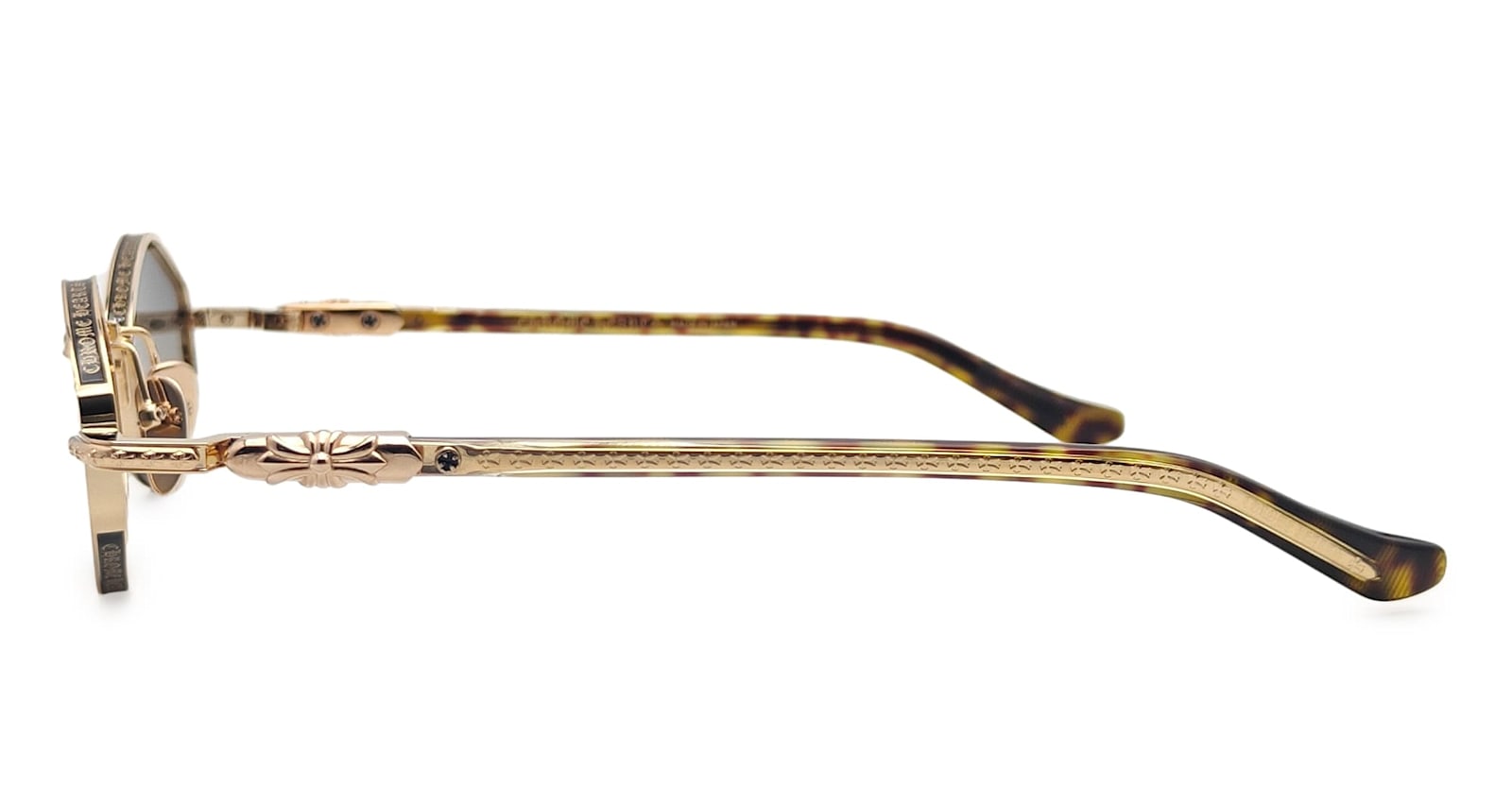 Chrome Hearts Nip Slip - Gold Plated / Dark Tortoise Sunglasses In Brown