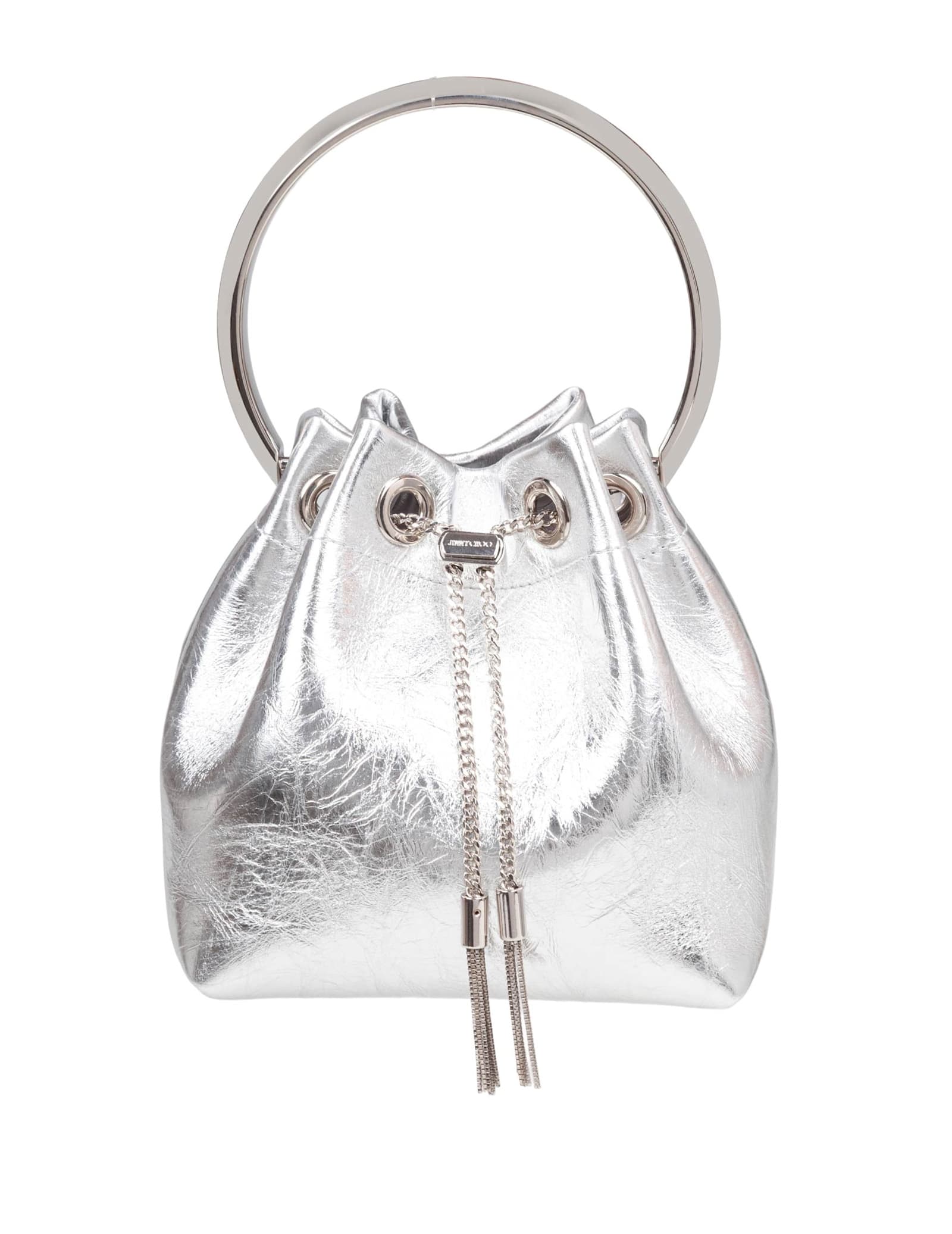 Jimmy Choo Bon Bon Bon Bon Bon In Leather In Silver