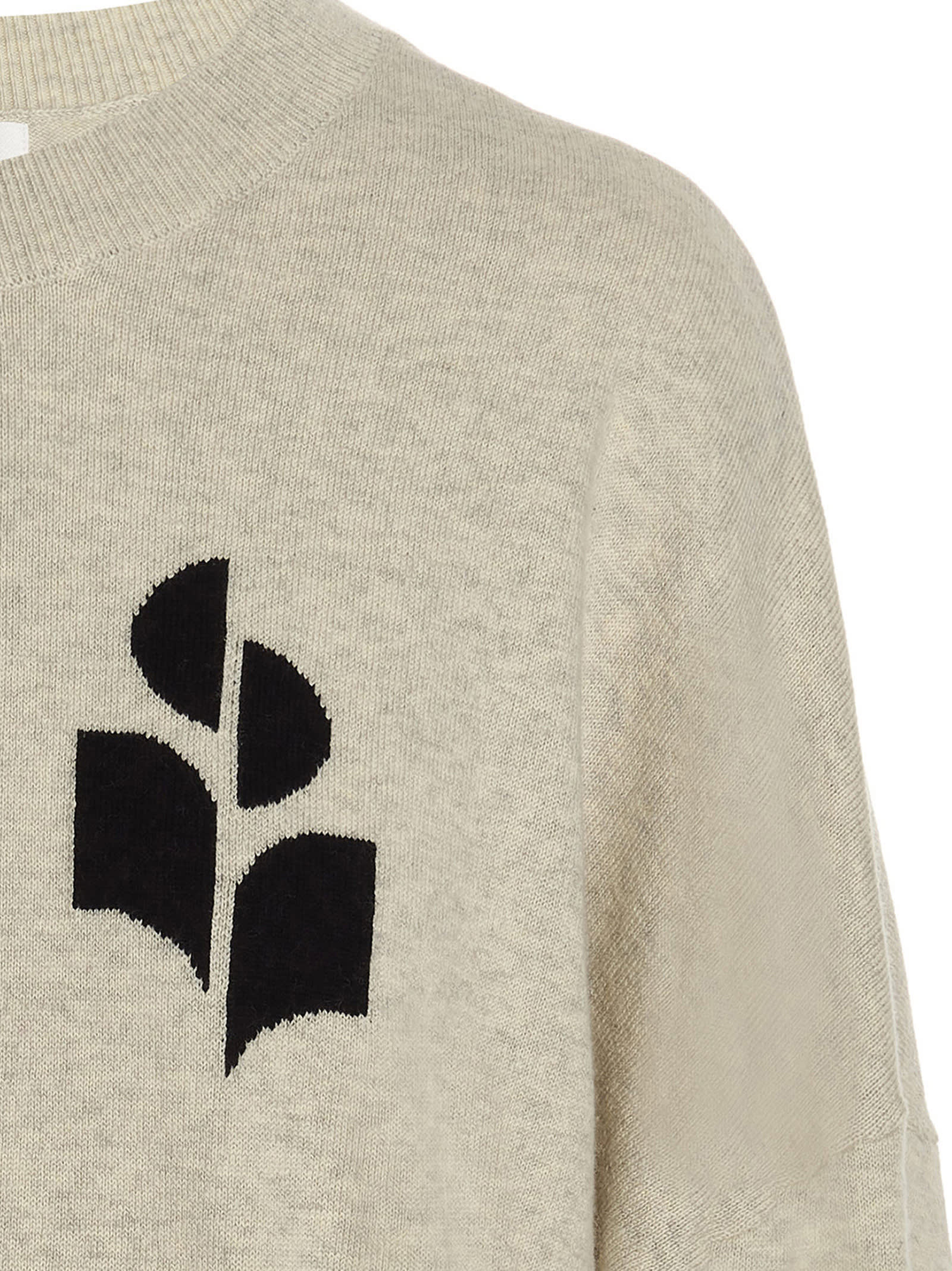 Isabel Marant Étoile Marisans Sweater With Logo Intarsia In Gray