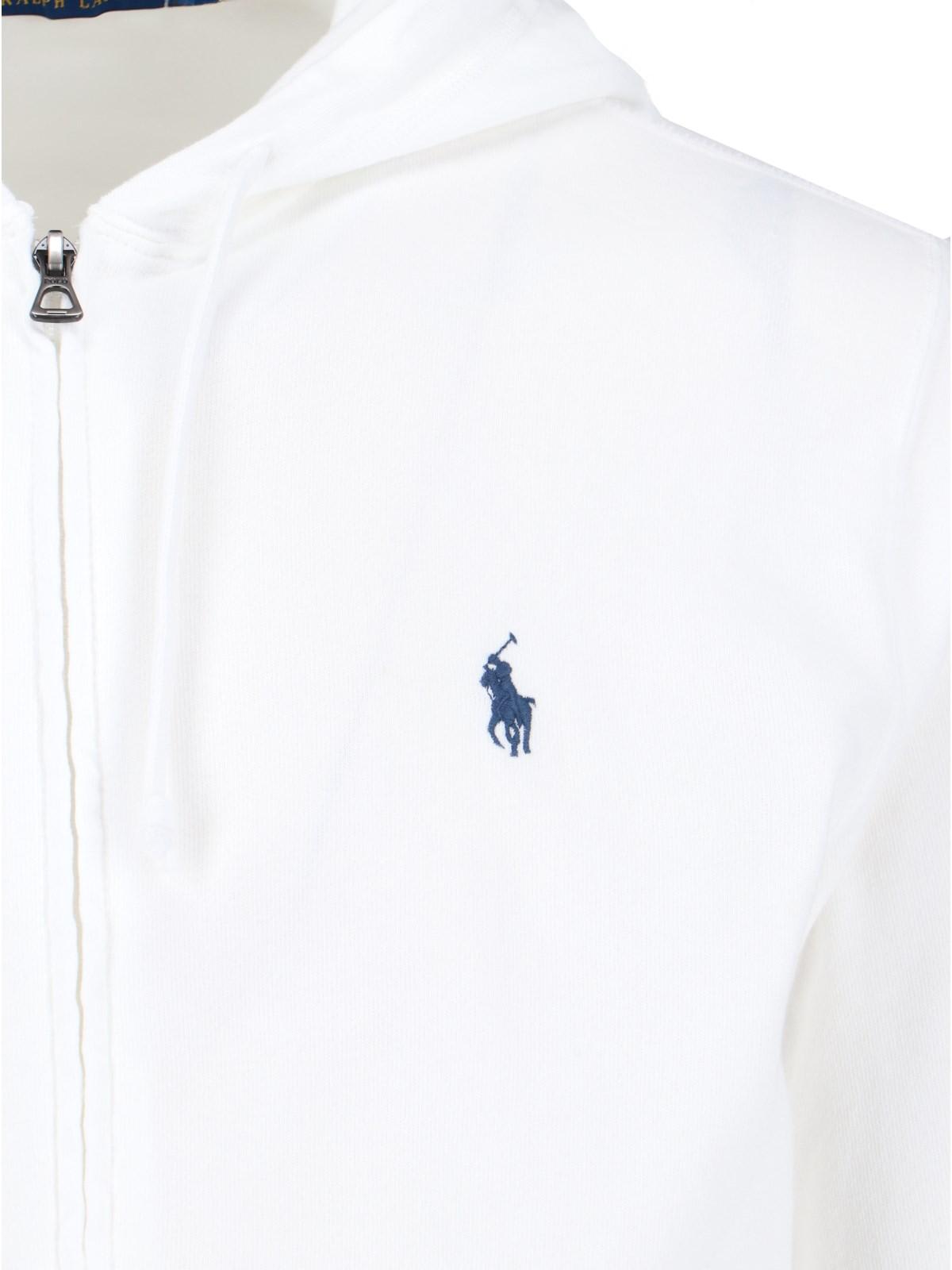 Ralph Lauren Zipped Sweatshirt In White
