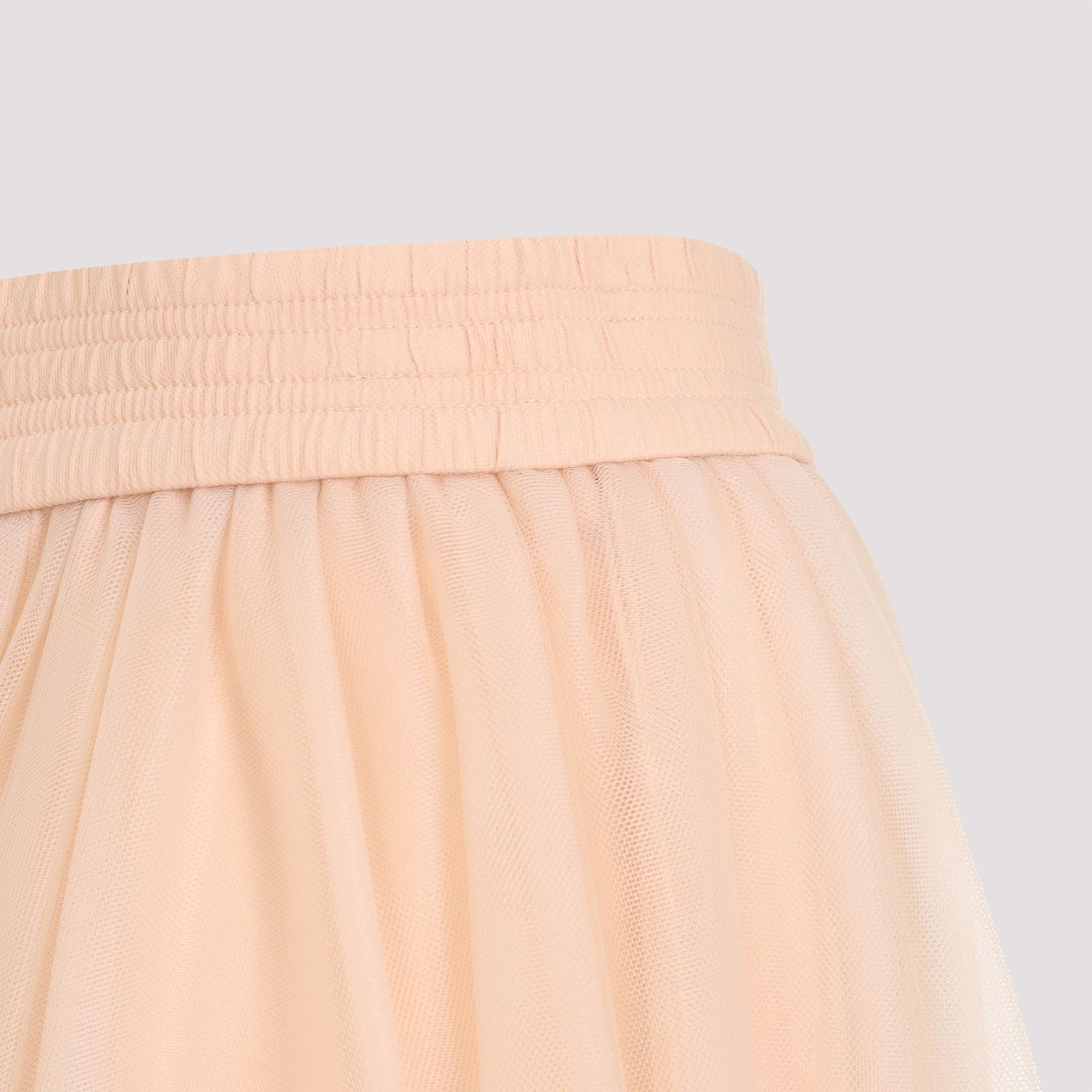 Shop Fabiana Filippi Tulle Midi Skirt In Cipria