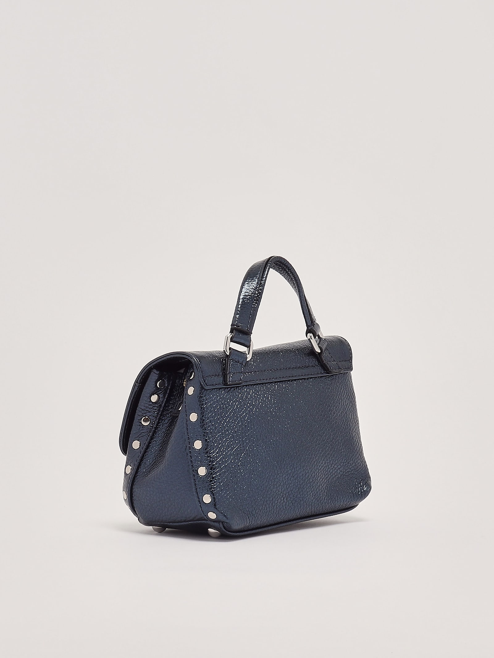 Zanellato Postina Daily Metal Baby Clutch In Navy Metal