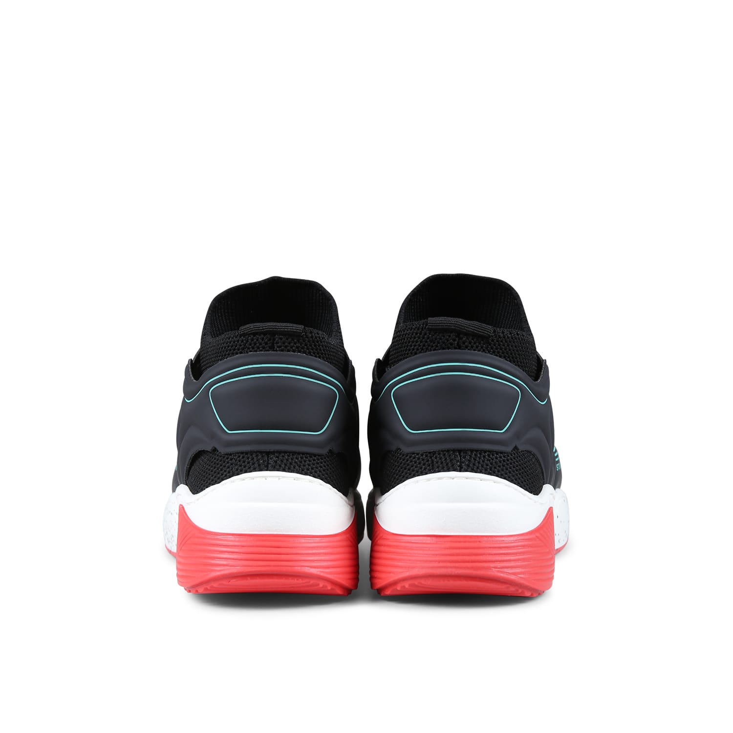 STELLA MCCARTNEY BLACK SNEAKERS FOR BOY WITH LOGO 