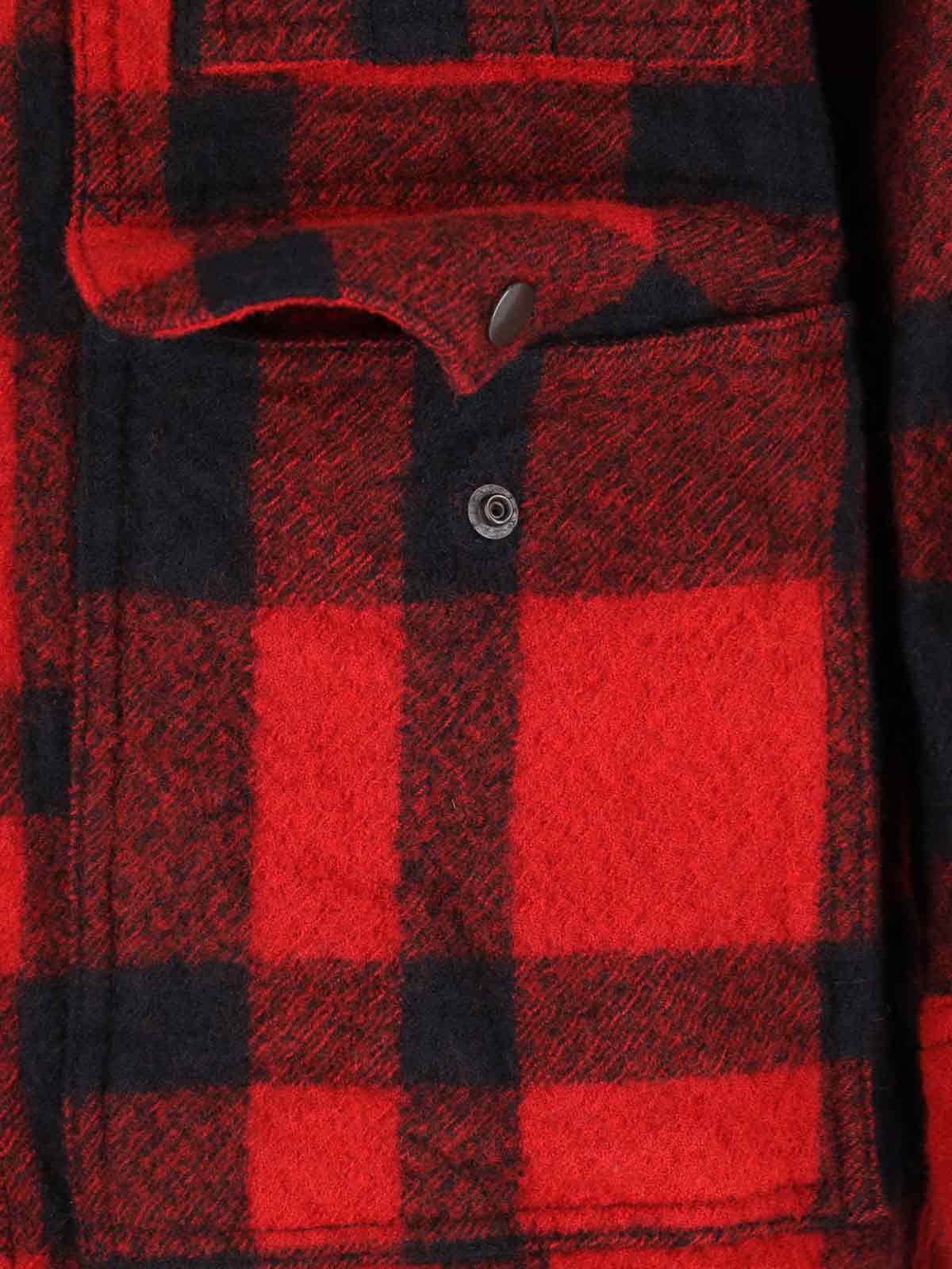 Junya Watanabe Checked Pattern Collared Shirt Jacket In Red
