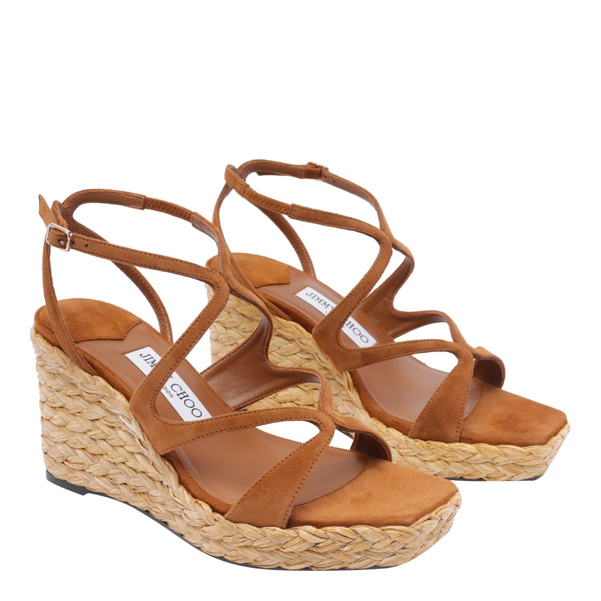 Jimmy Choo Ayla 85 Wedge Heel Espadrille Sandals