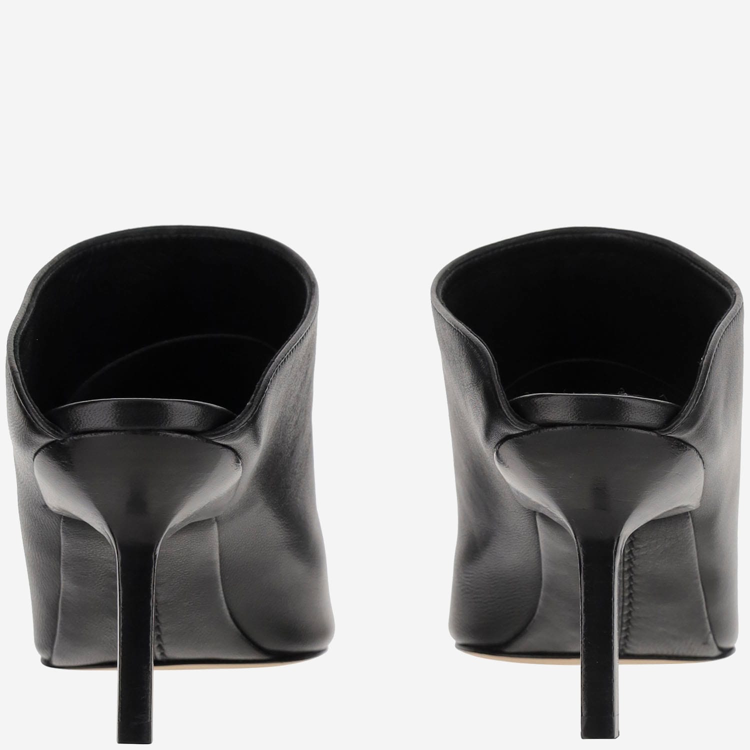 Armarium Leather Mules In Black
