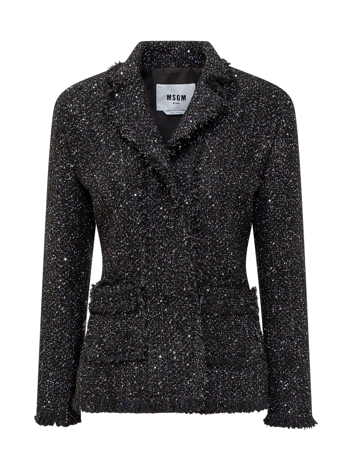 Shop Msgm Blazer In Black