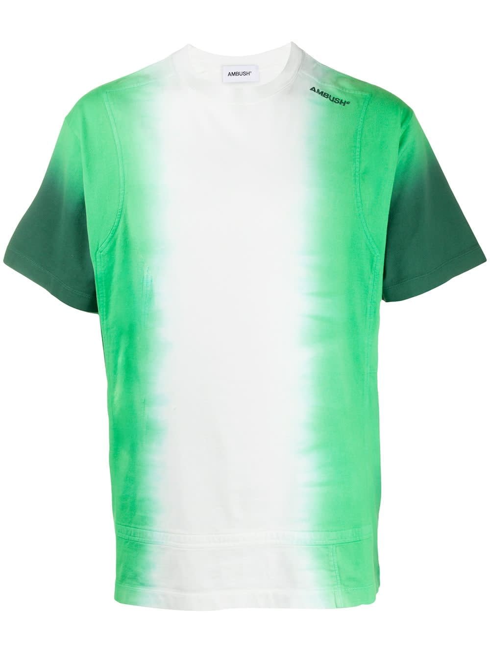 Ambush Tie Dye Paneled T-shirt Green In 5