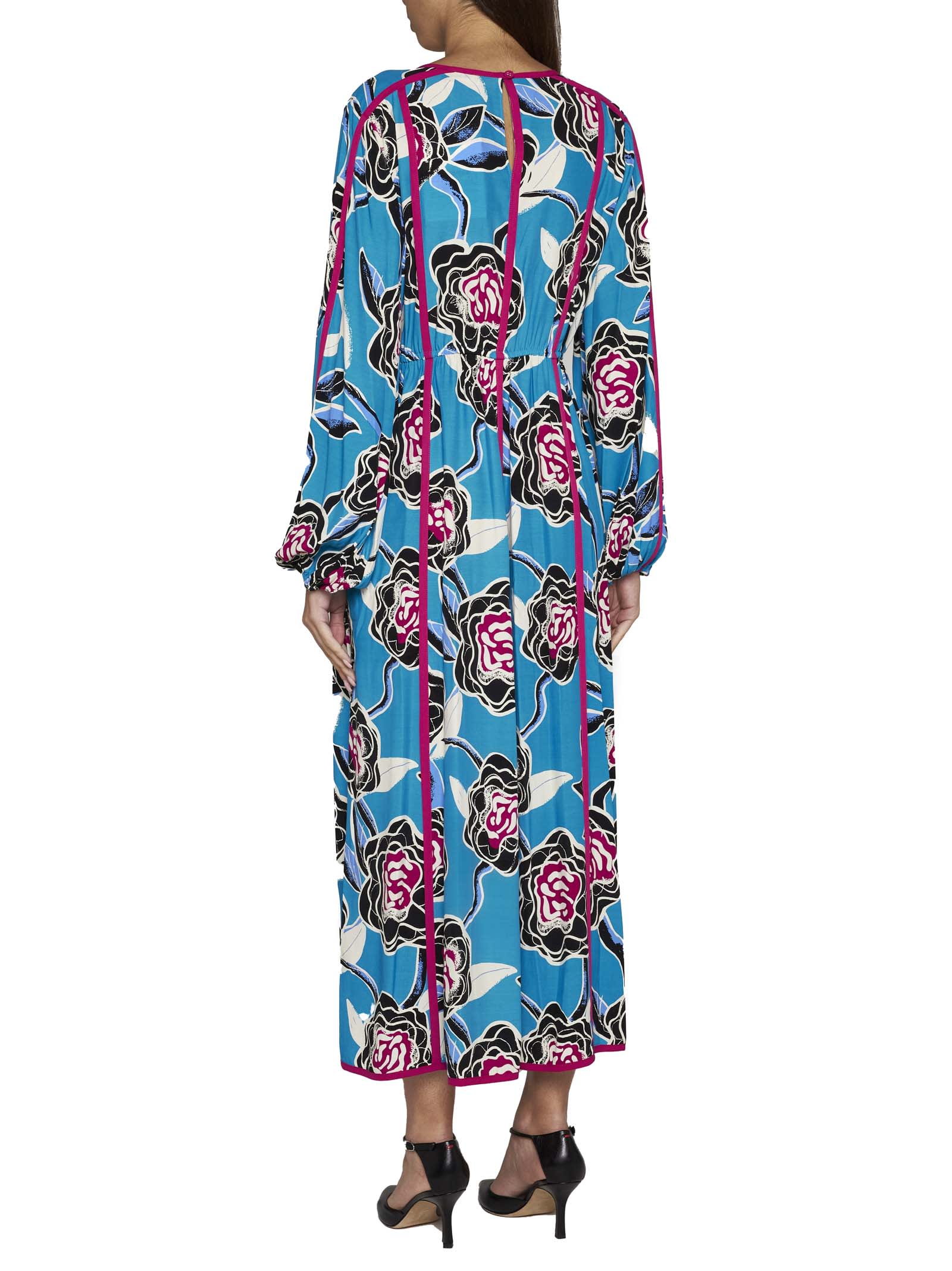 Shop Diane Von Furstenberg Dress In Oracle Rose Lg Barrier