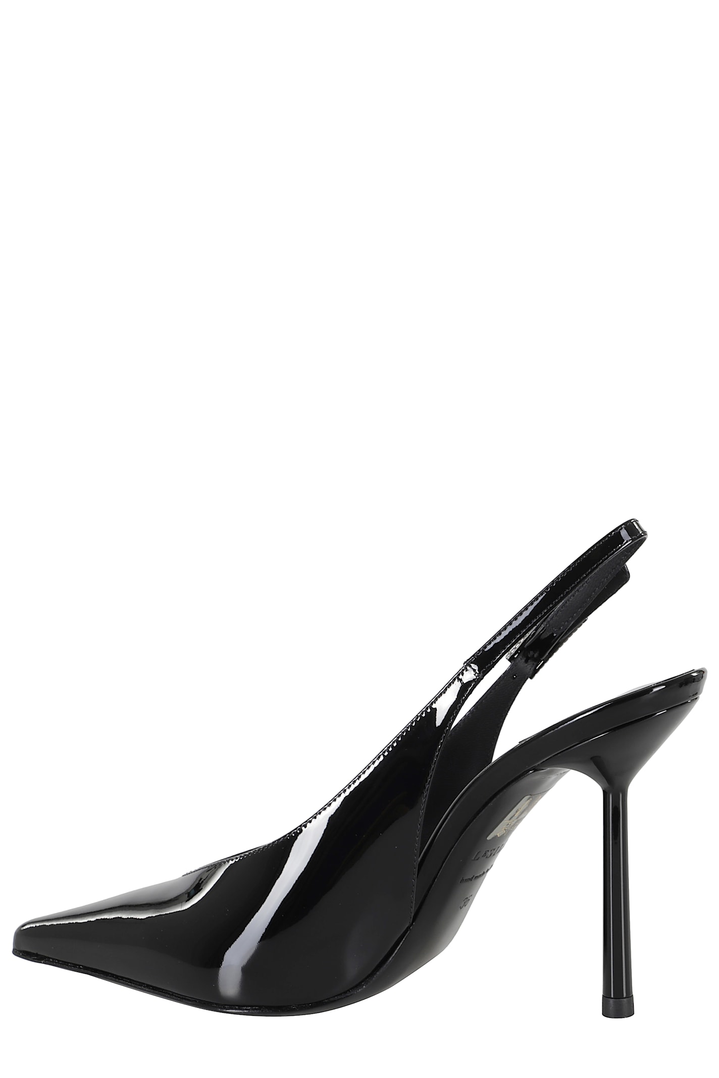 Le Silla 100mm Clivage Slingback Crystal-embellished Pumps In Black